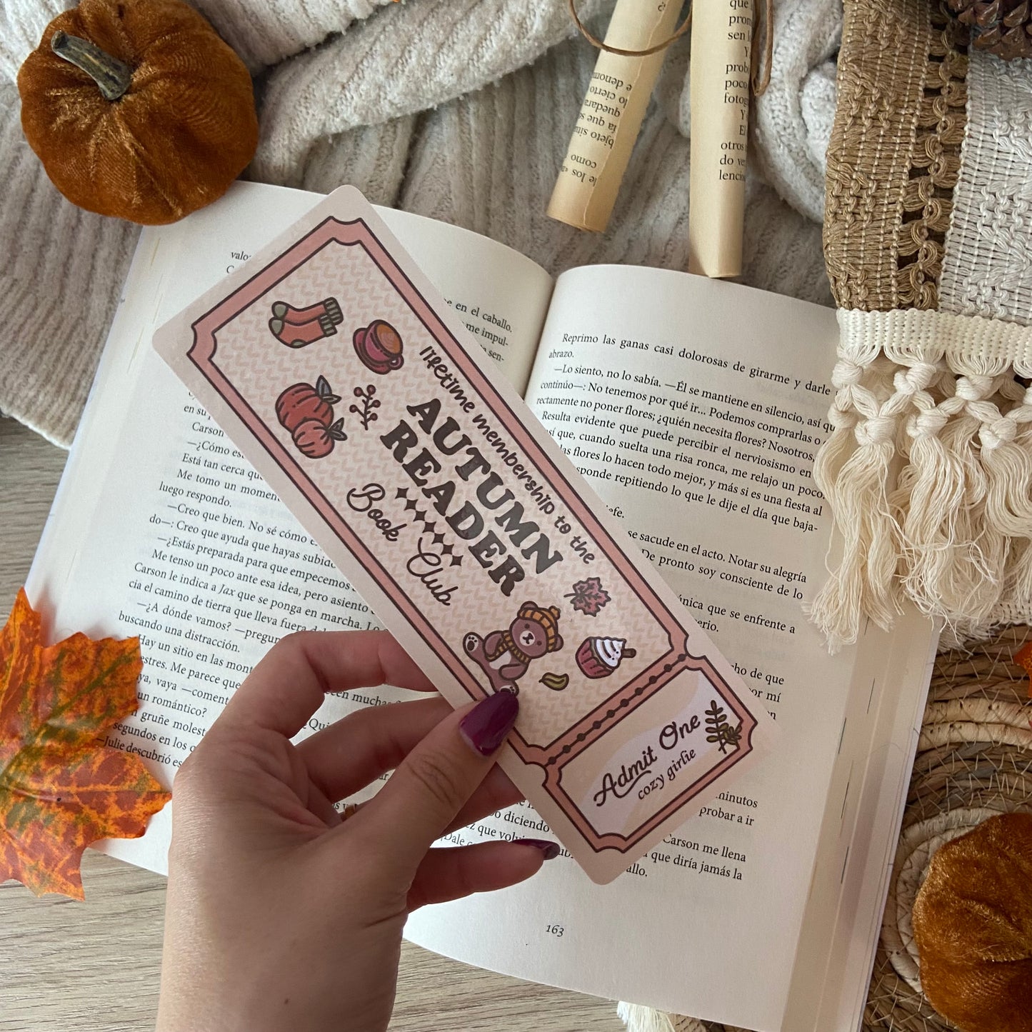 Marcapáginas Autumn reader