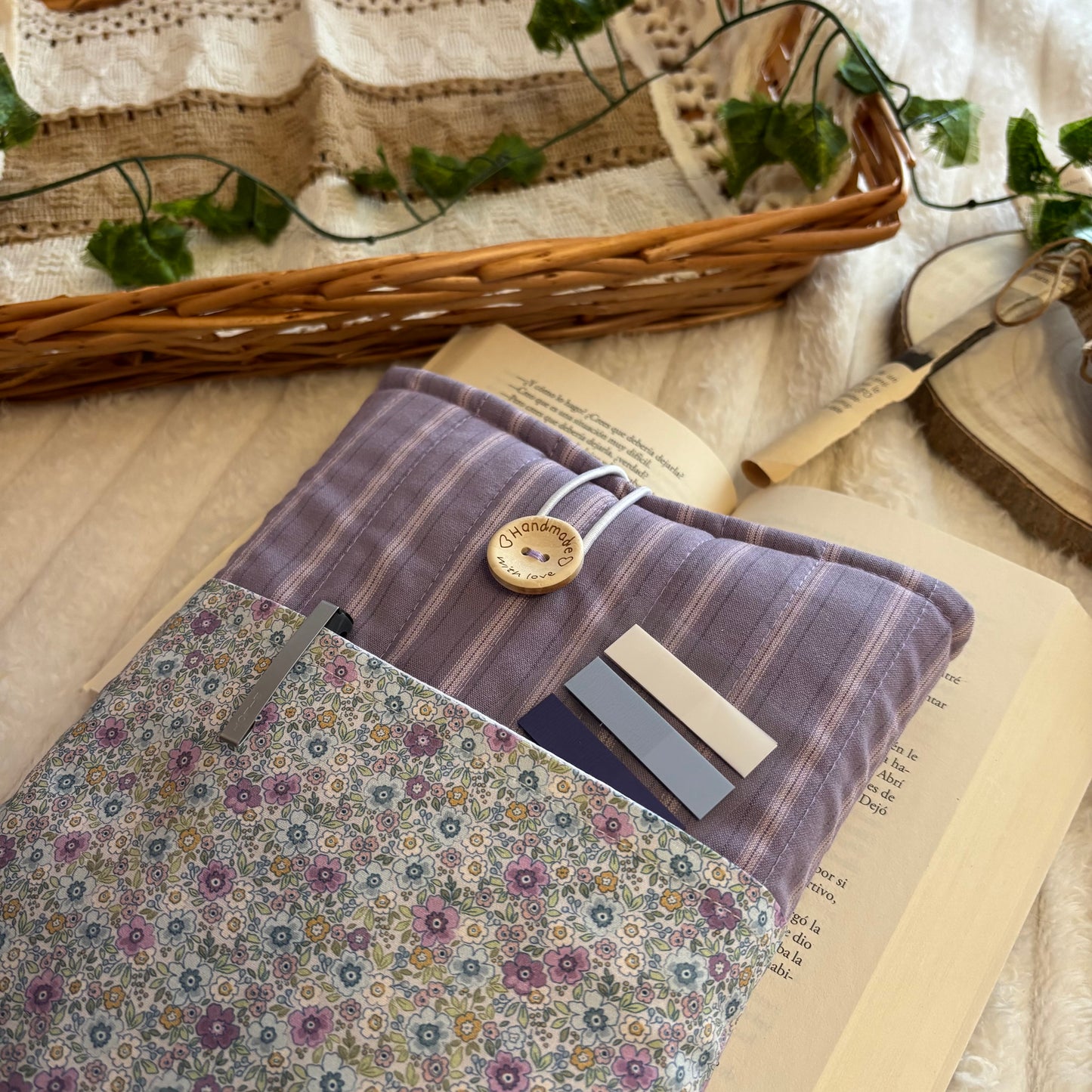 Funda literaria Ibiza con bolsillo