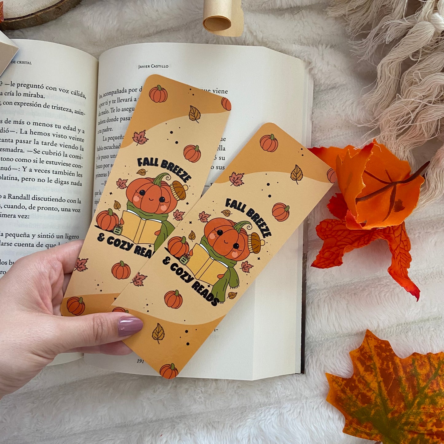 Marcapáginas Fall breeze & cozy reads