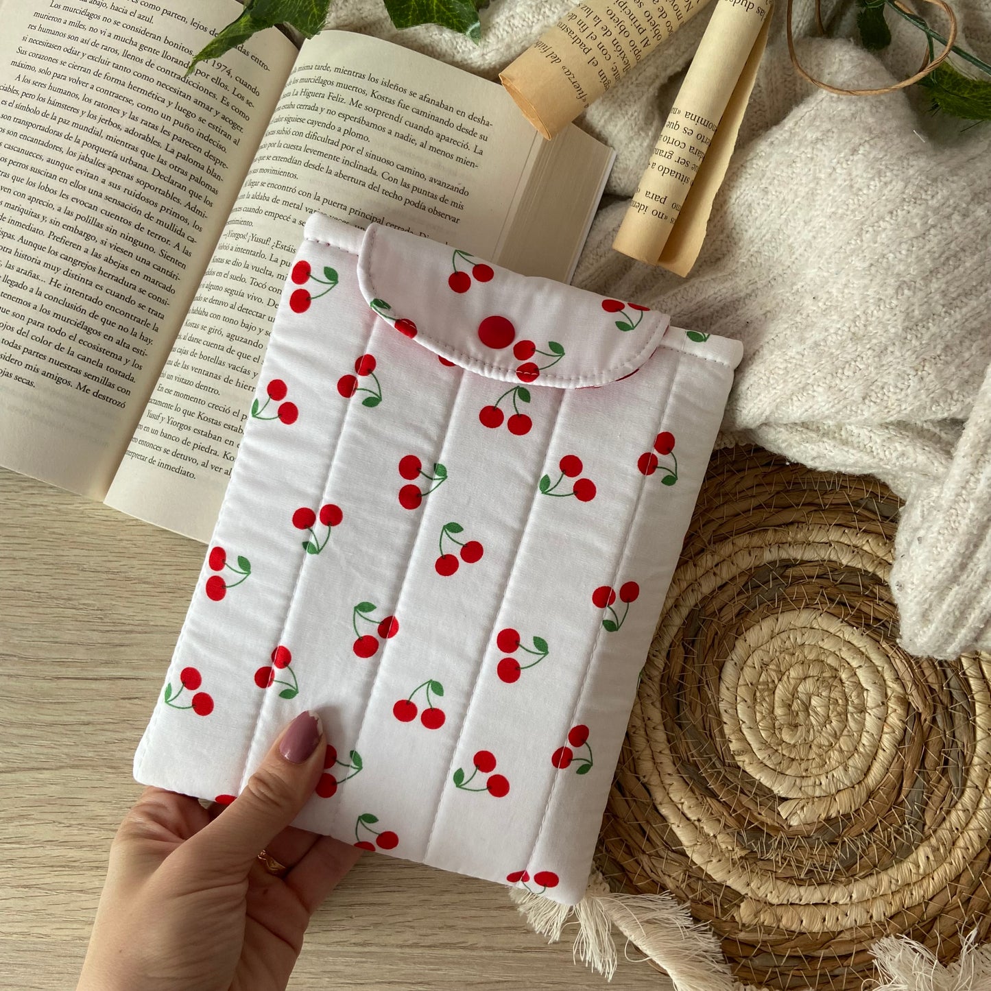 Funda kindle/kobo libra colour cerezitas