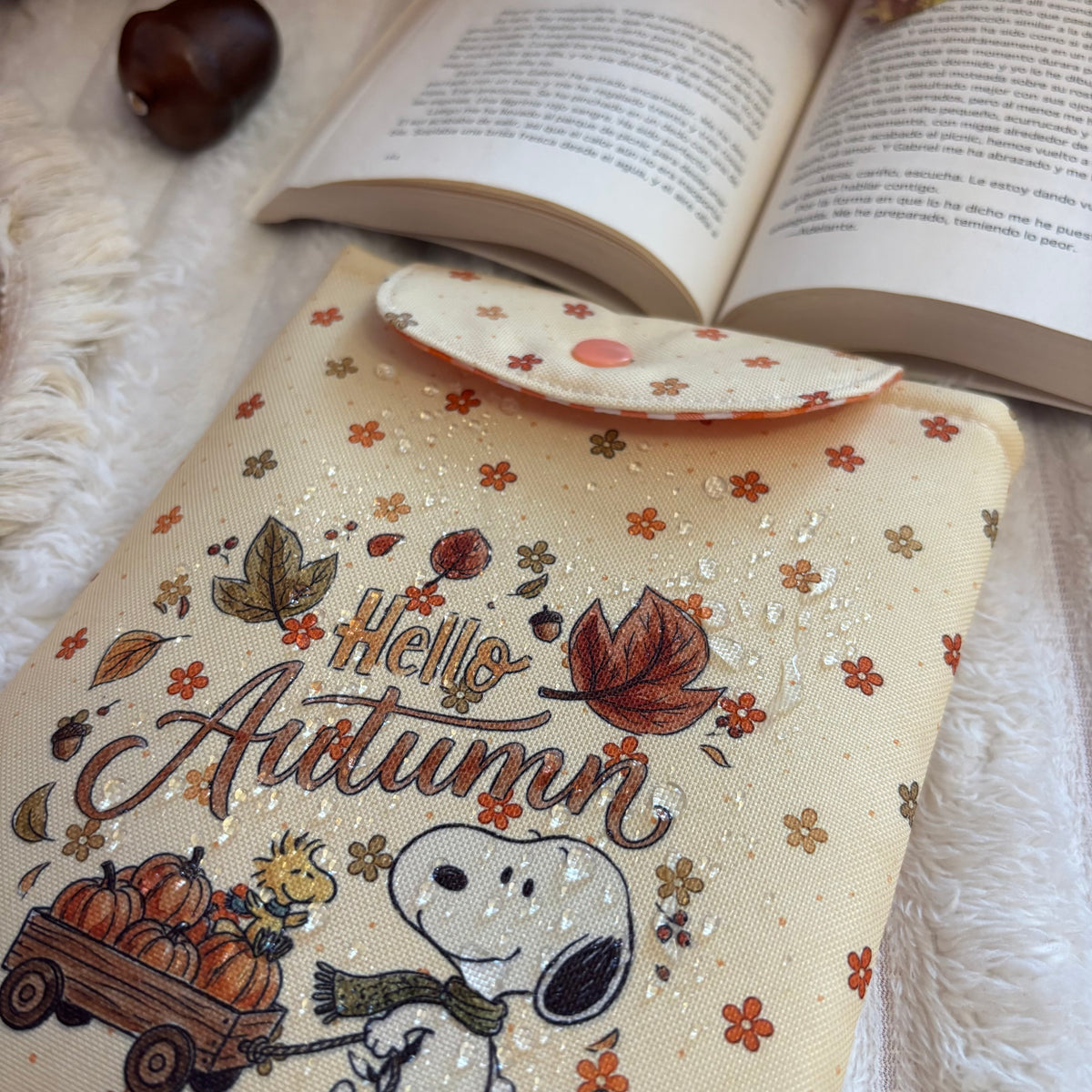 Funda kindle/kobo Hello autumn Snoopy impermeable