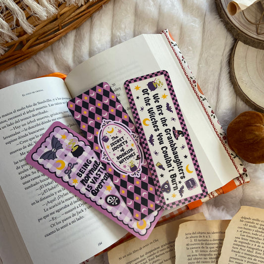 Pack 3 marcapáginas Bookish witches