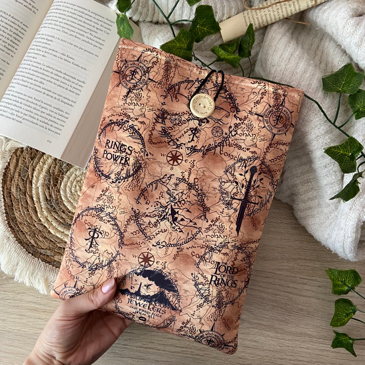 Funda literaria mapa El señor de los anillos