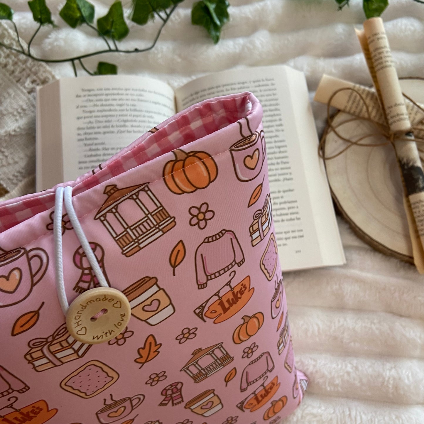 Funda literaria Gilmore girls en rosa