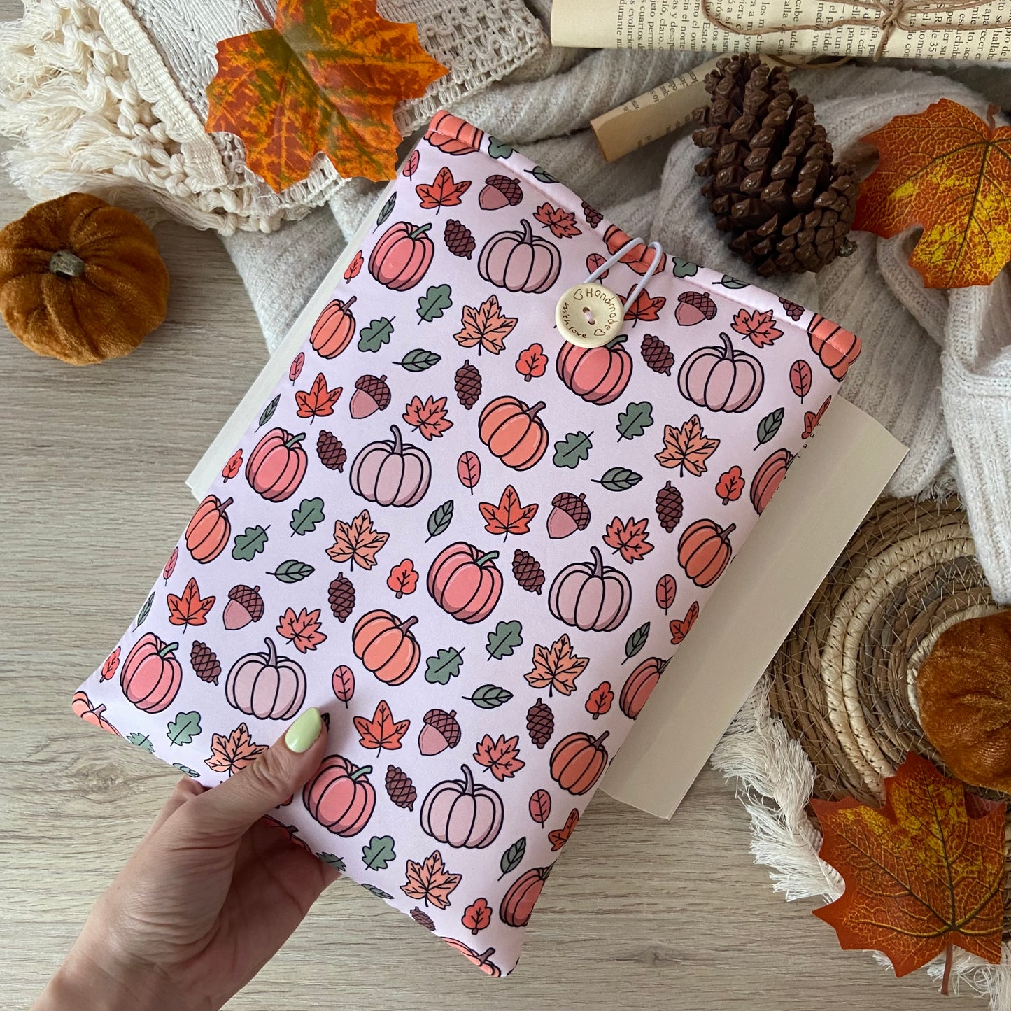 Funda literaria calabazas en otoño outlet