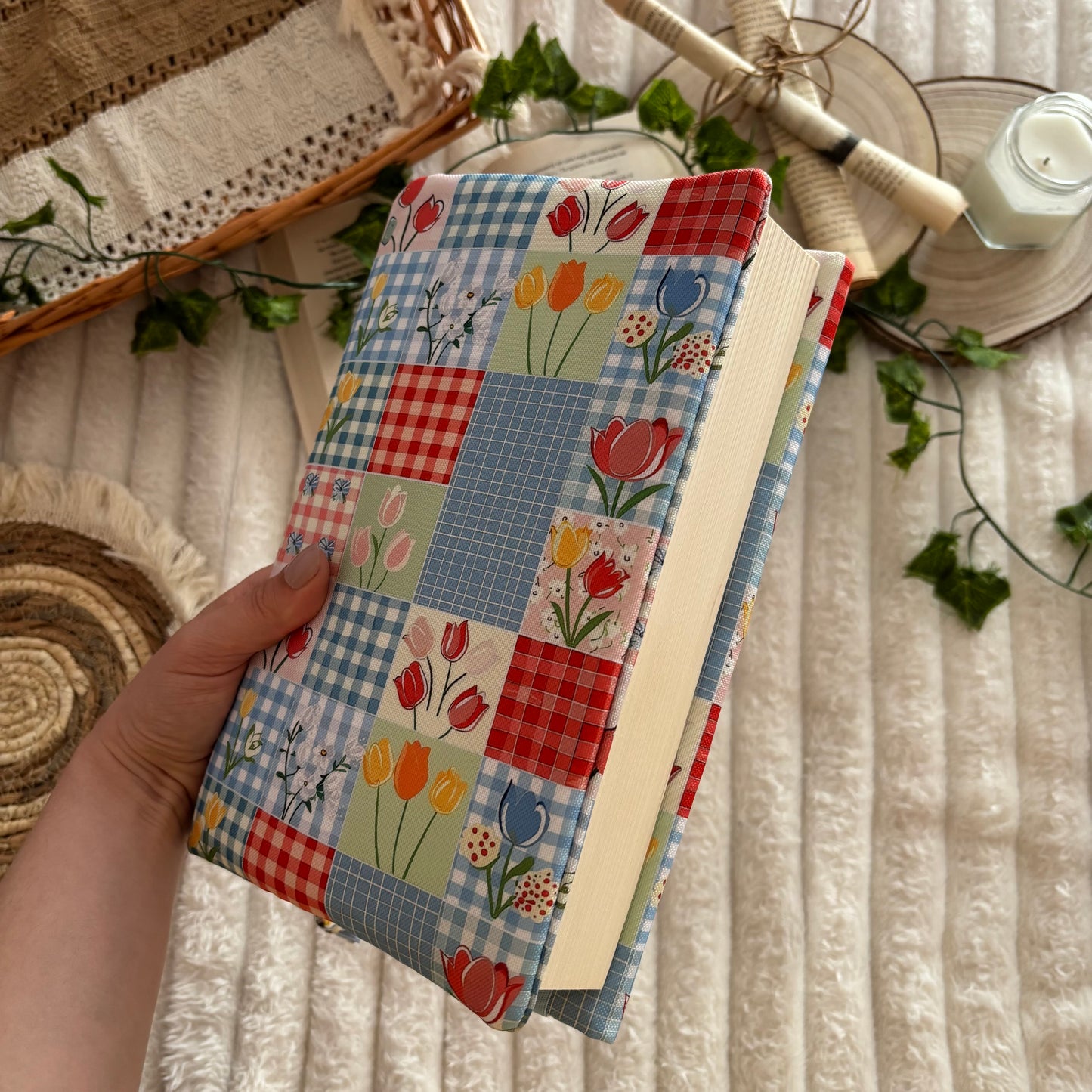 Funda ajustable tulipanes en primavera