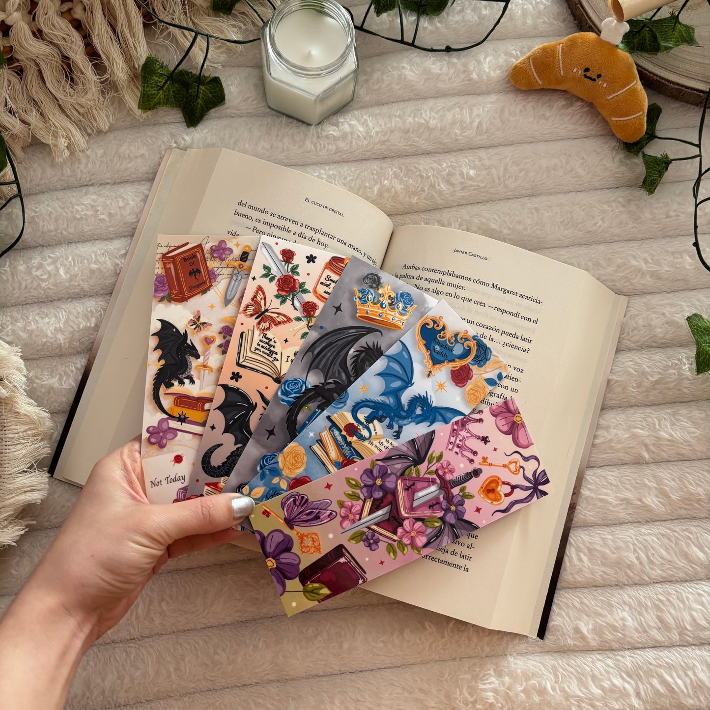 Pack 5 marcapáginas dragones