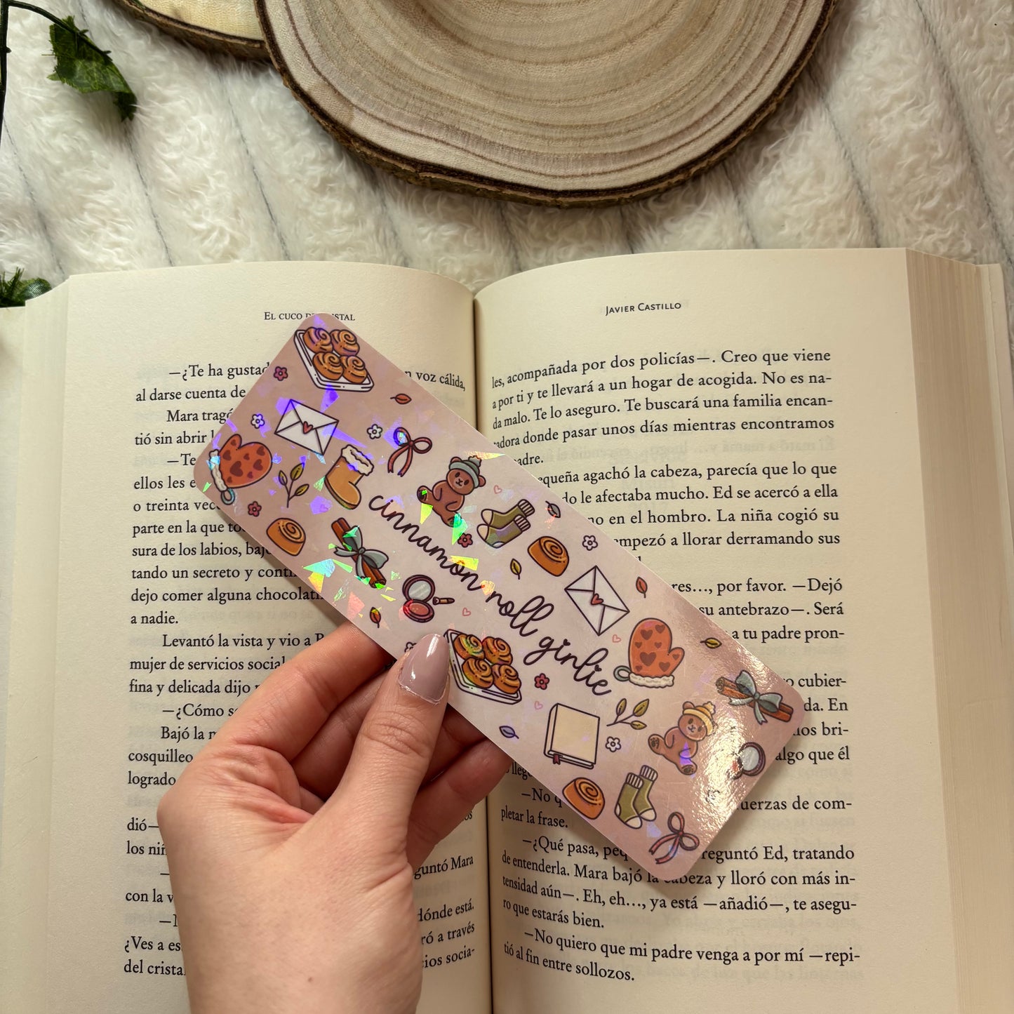 Marcapáginas cinnamonroll girlie holográfico