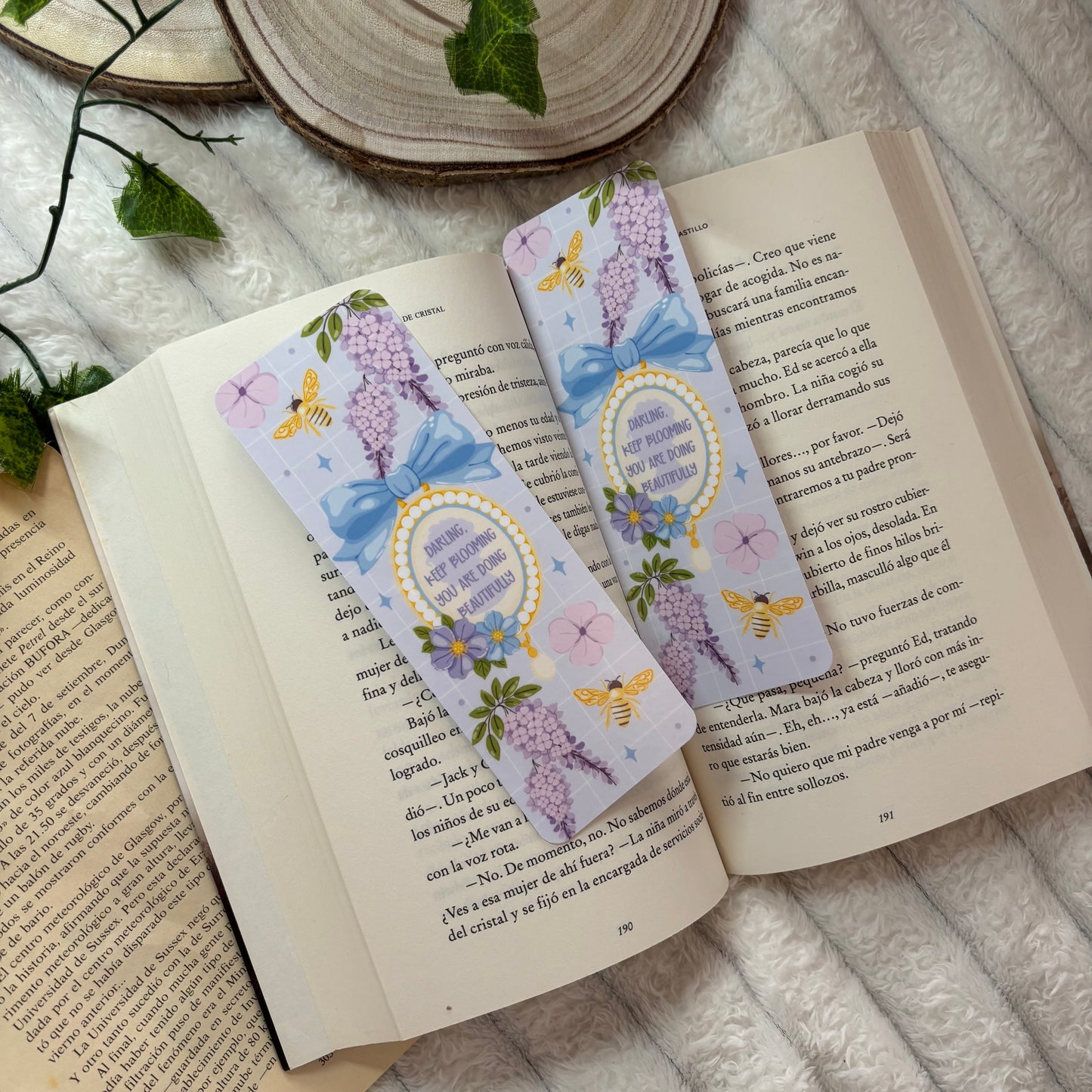 Marcapáginas Darling, keep blooming you are doing beautifully