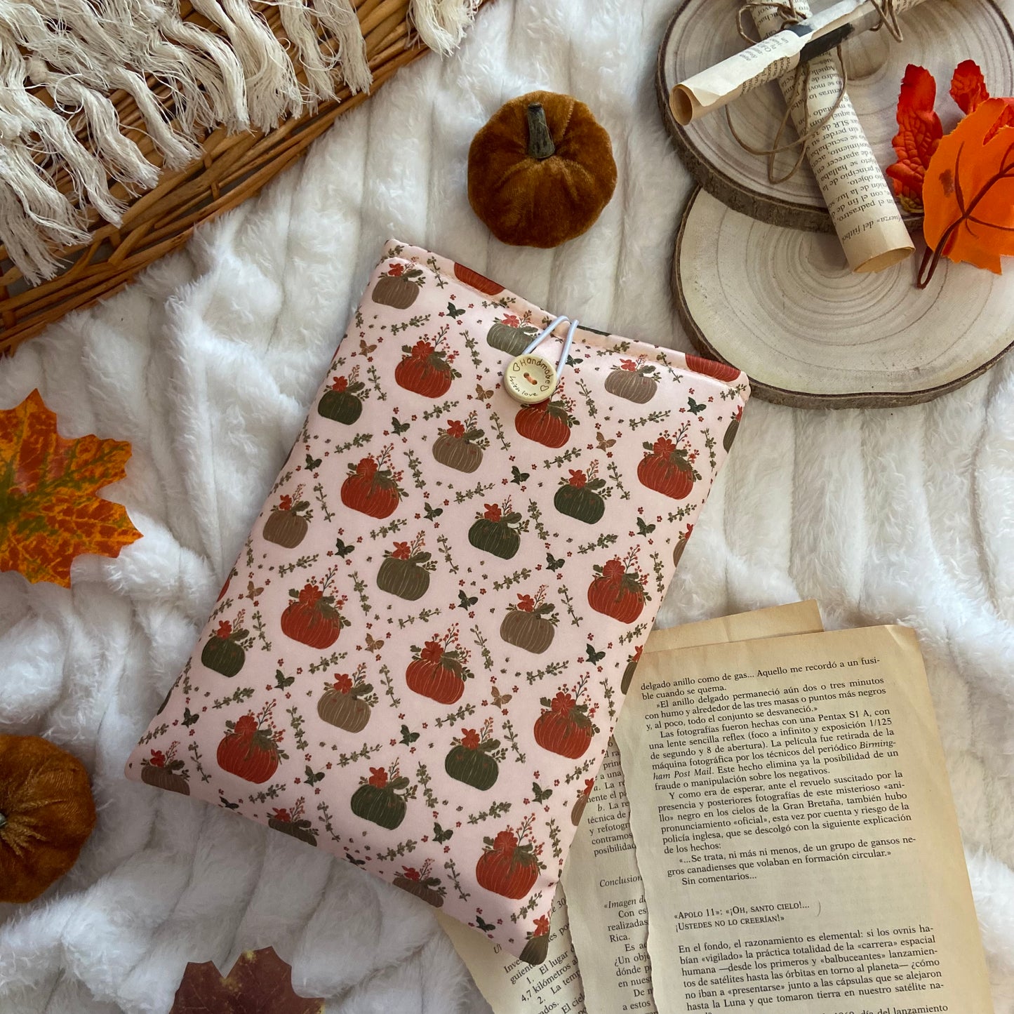 Funda literaria calabazas mágicas
