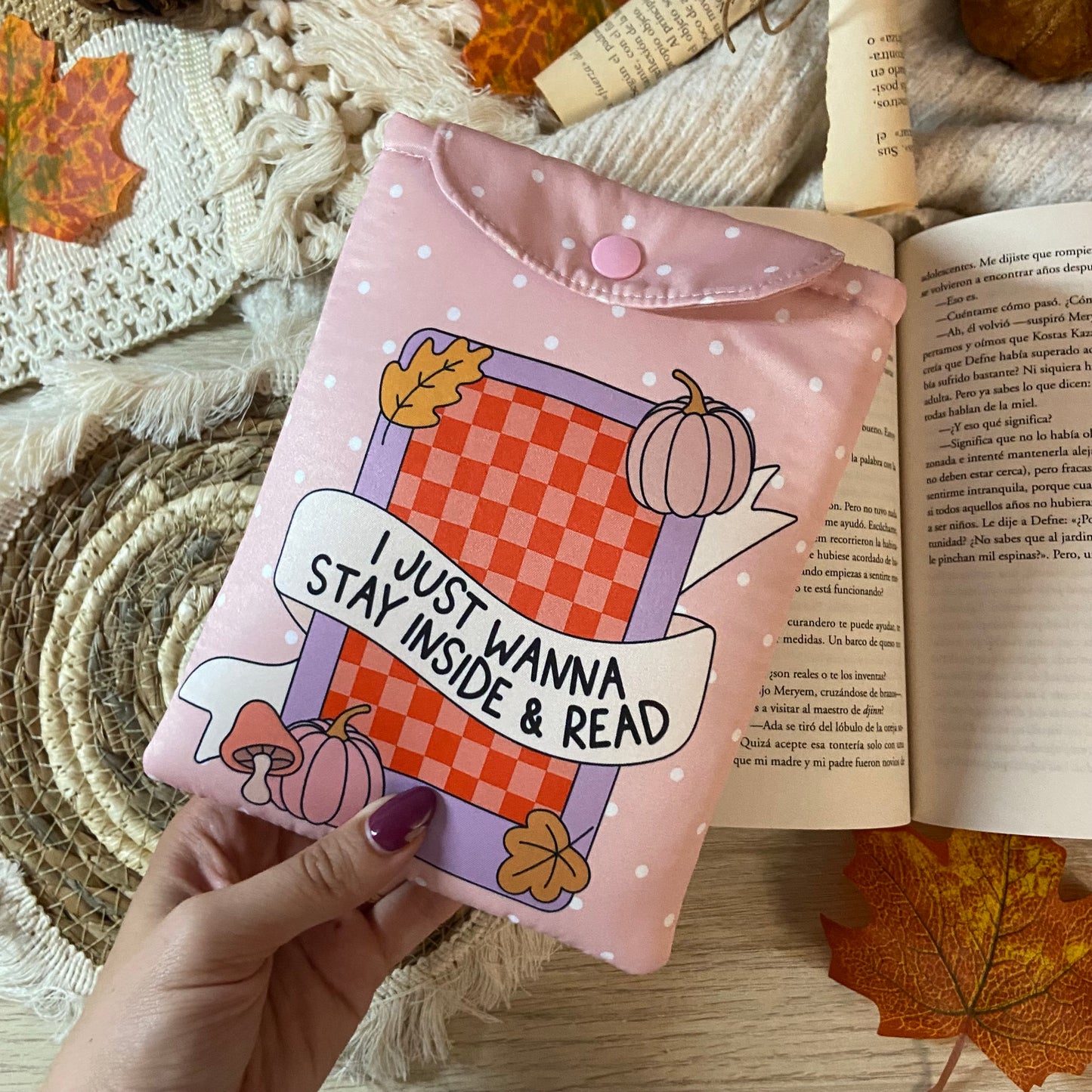 Funda kindle I just wanna stay inside & read outlet