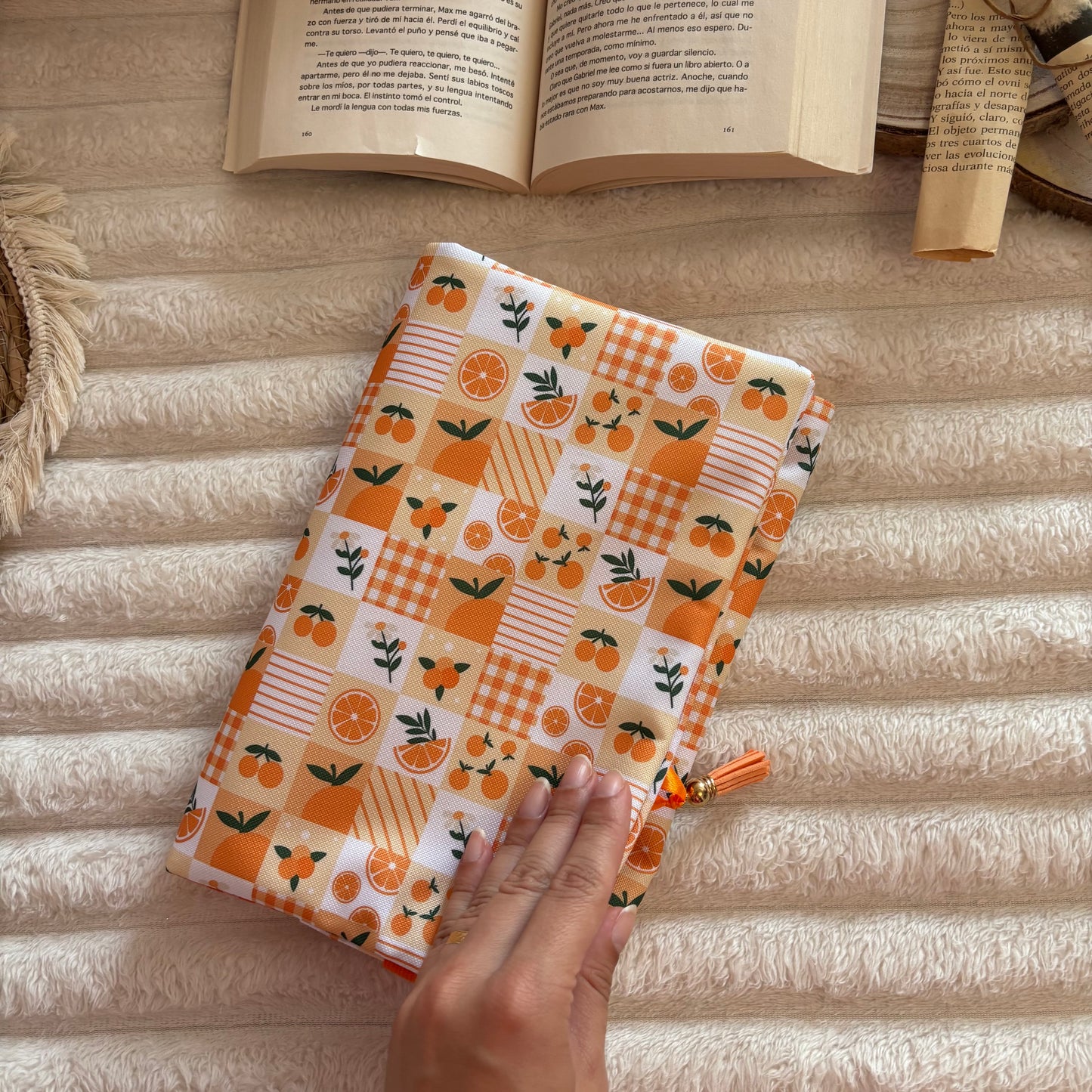 Funda ajustable naranjada impermeable