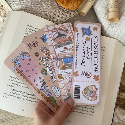Pack 4 marcapáginas Gilmore girls Stars Hollow