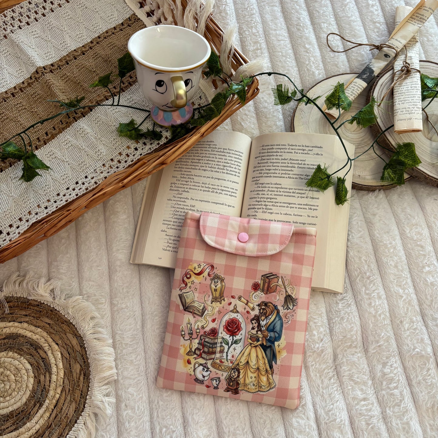Funda kindle/kobo érase una vez Bella y Bestia impermeable
