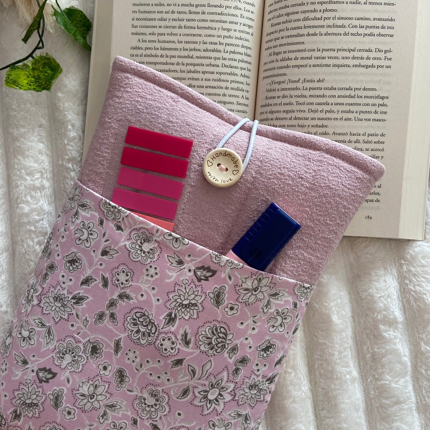 Funda literaria Rosalia con bolsillo
