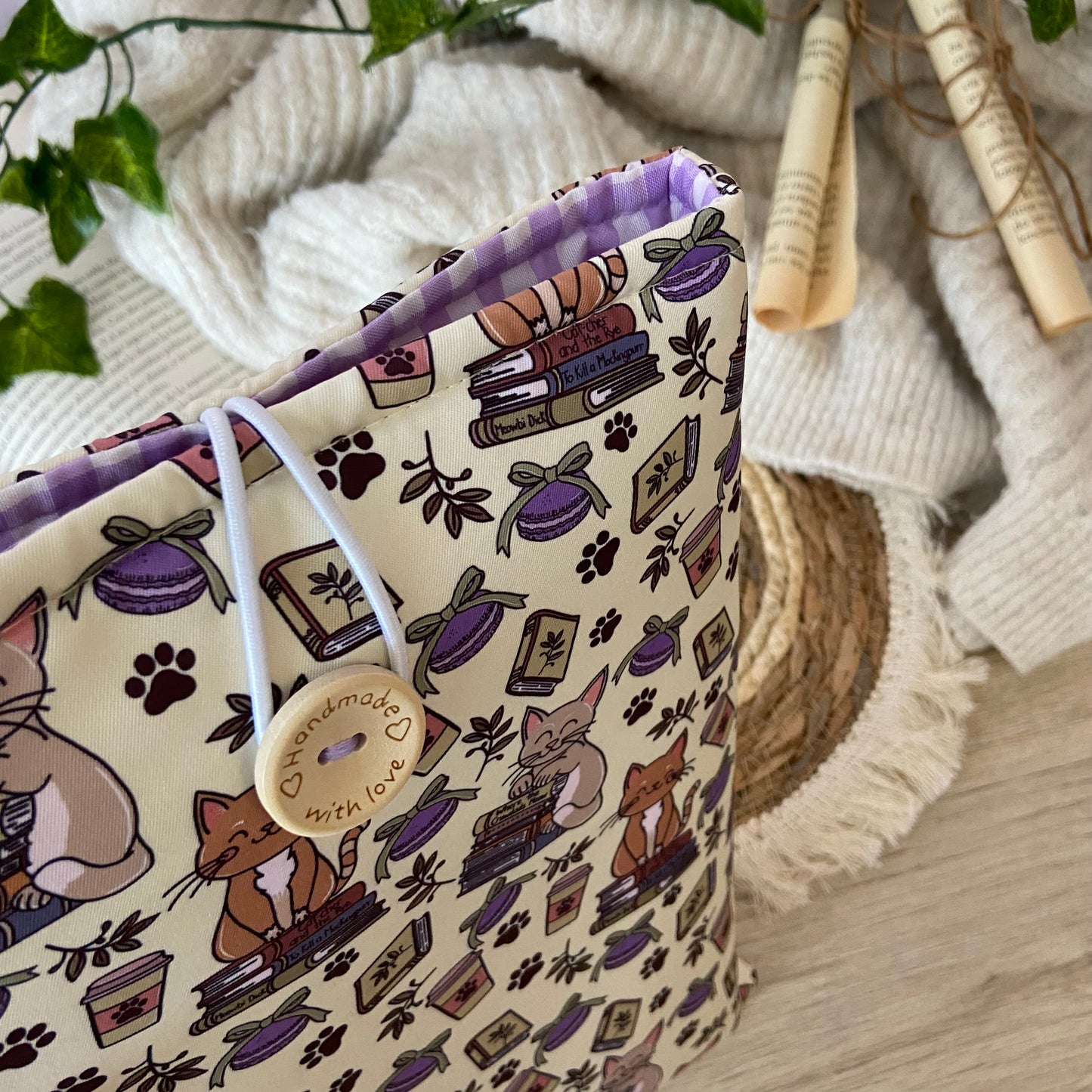 Funda literaria bookish cats
