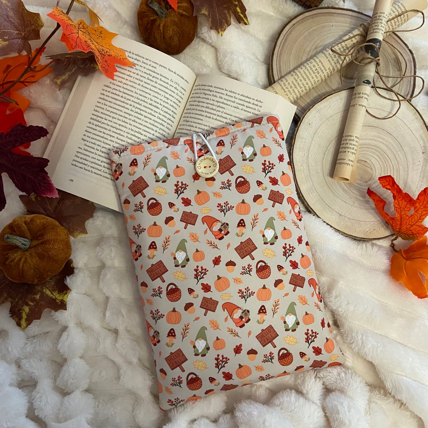 Funda literaria gnomos hello fall outlet