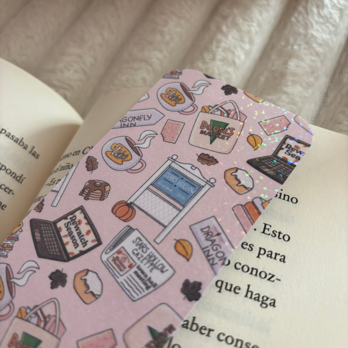 Marcapáginas Gilmore girls rewatch season holográfico