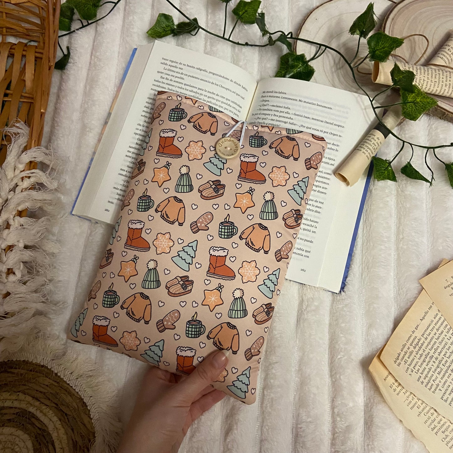 Funda literaria cozy winter