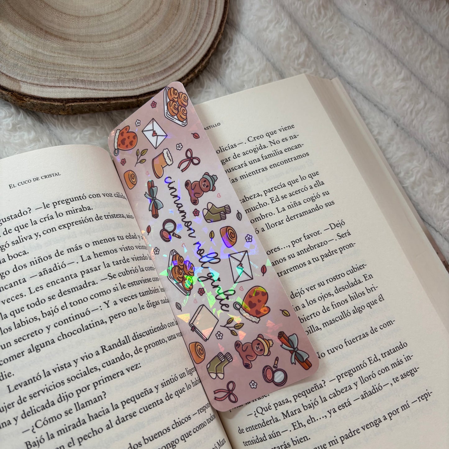 Marcapáginas cinnamonroll girlie holográfico