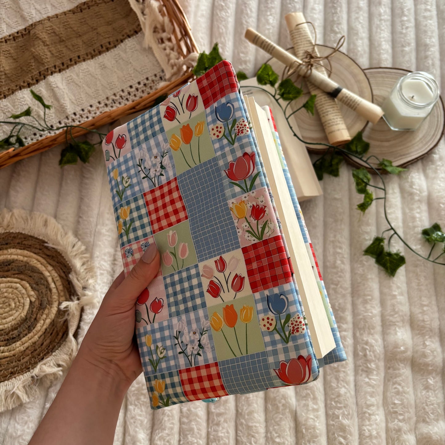 Funda ajustable tulipanes en primavera