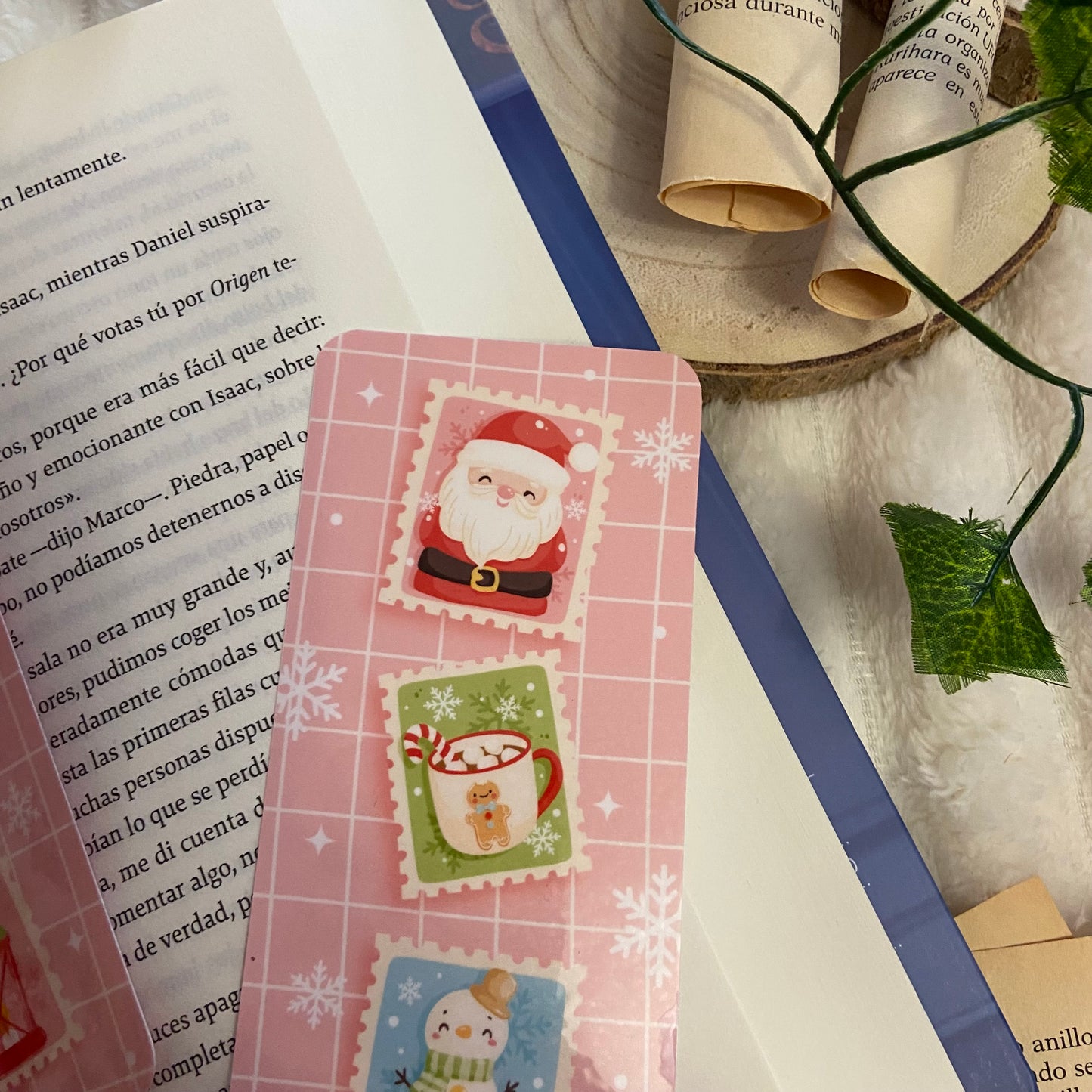 Marcapáginas sellos navideños