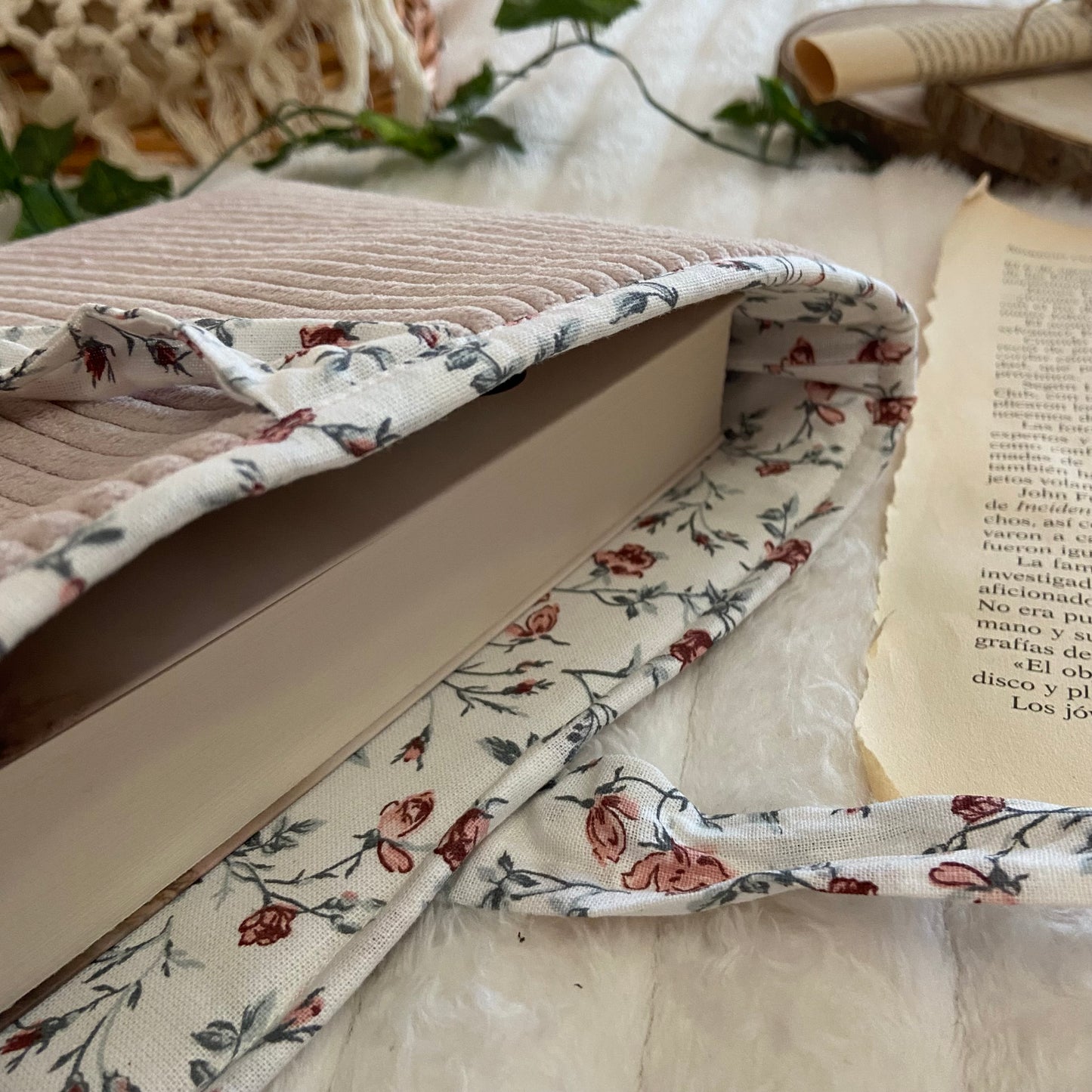 Funda literaria Boston de pana