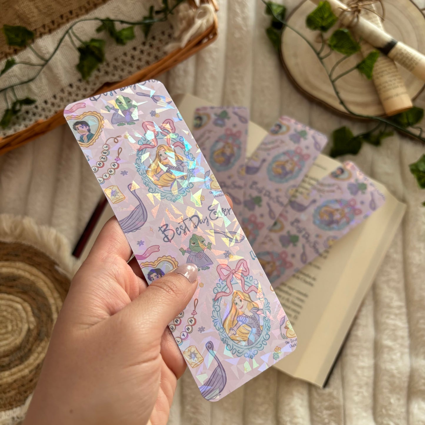 Marcapáginas Rapunzel holográfico
