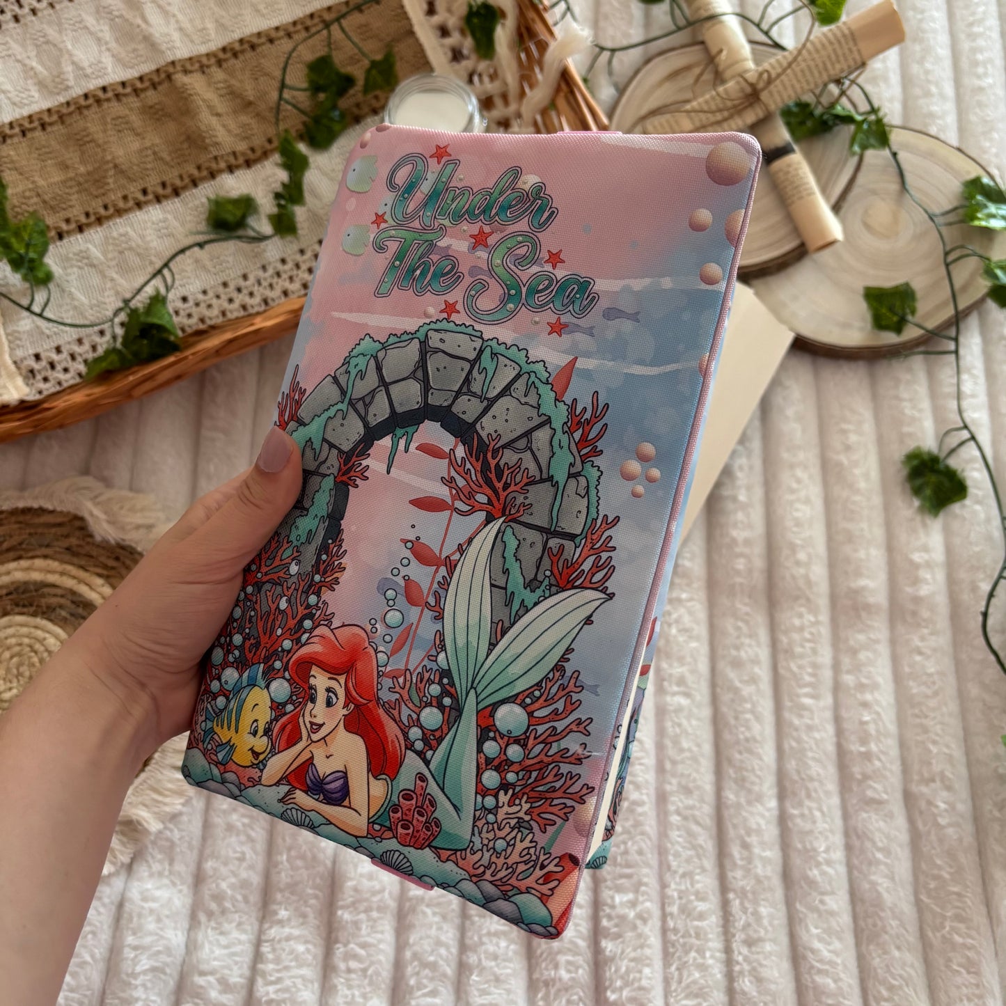 Funda ajustable La sirenita under the sea impermeable