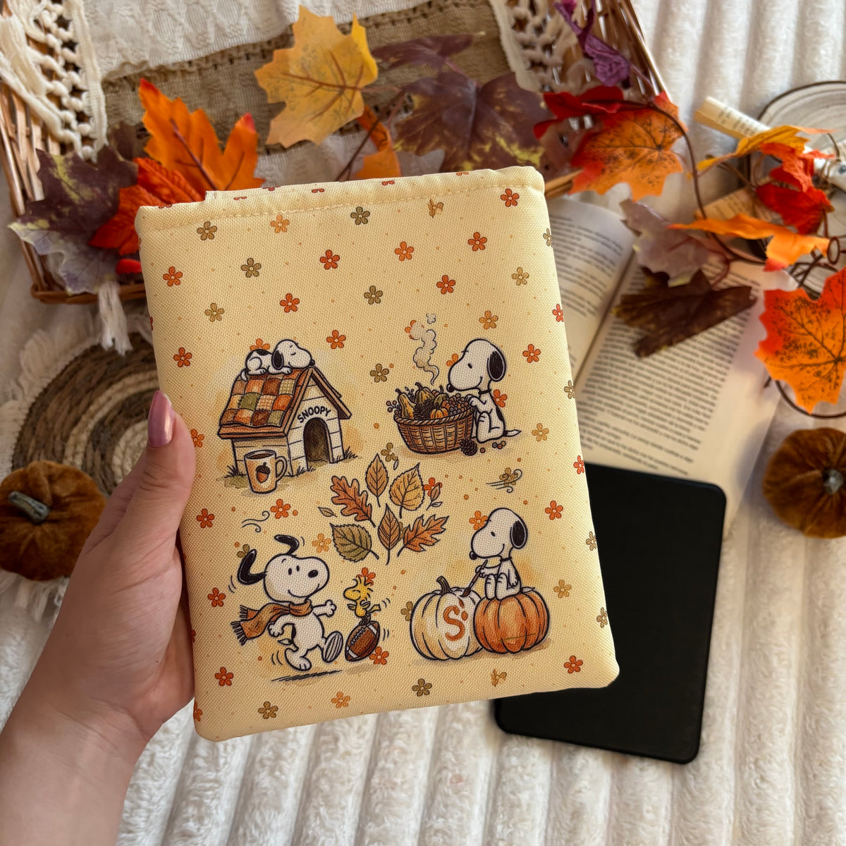 Funda kindle/kobo Hello autumn Snoopy impermeable