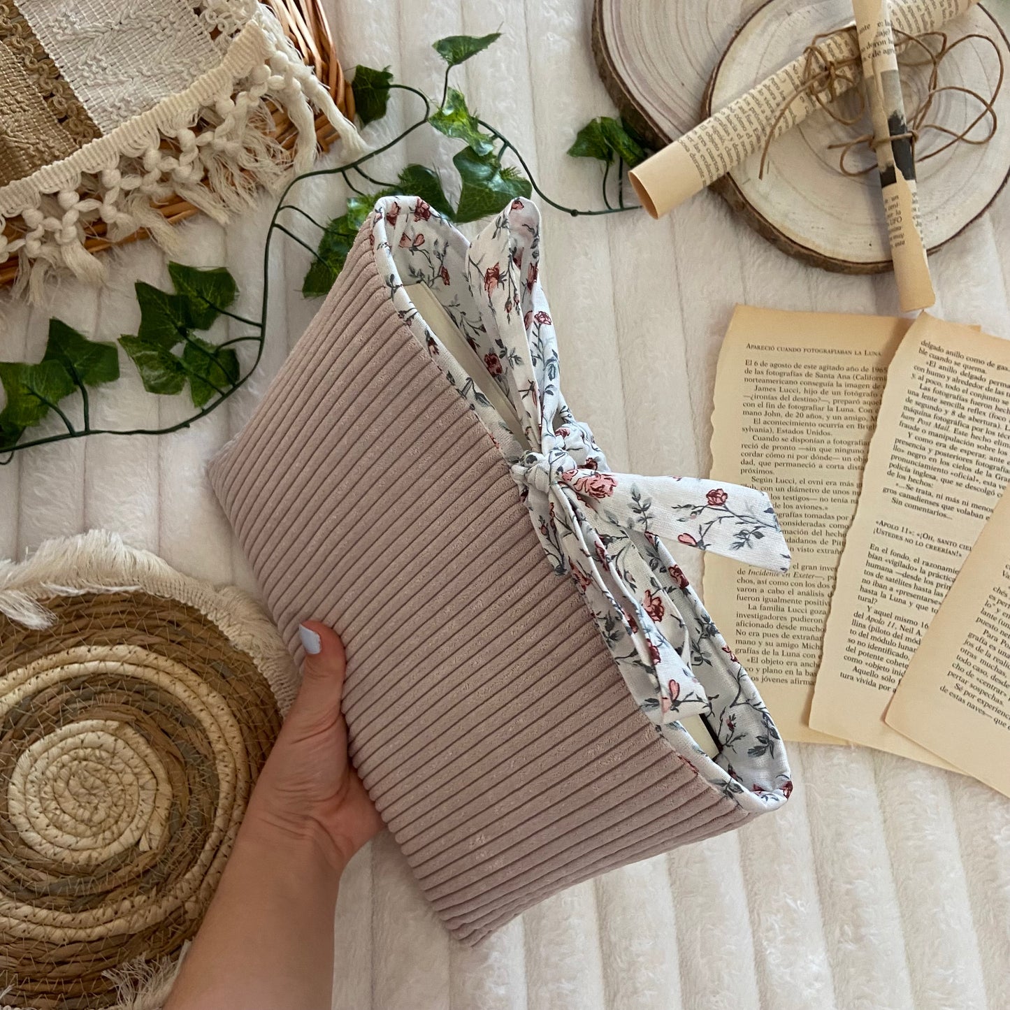 Funda literaria Boston de pana