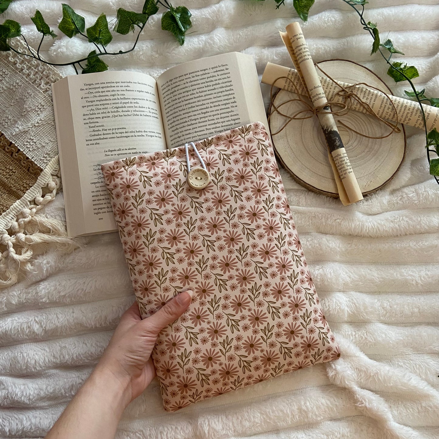 Funda literaria daisy flowers
