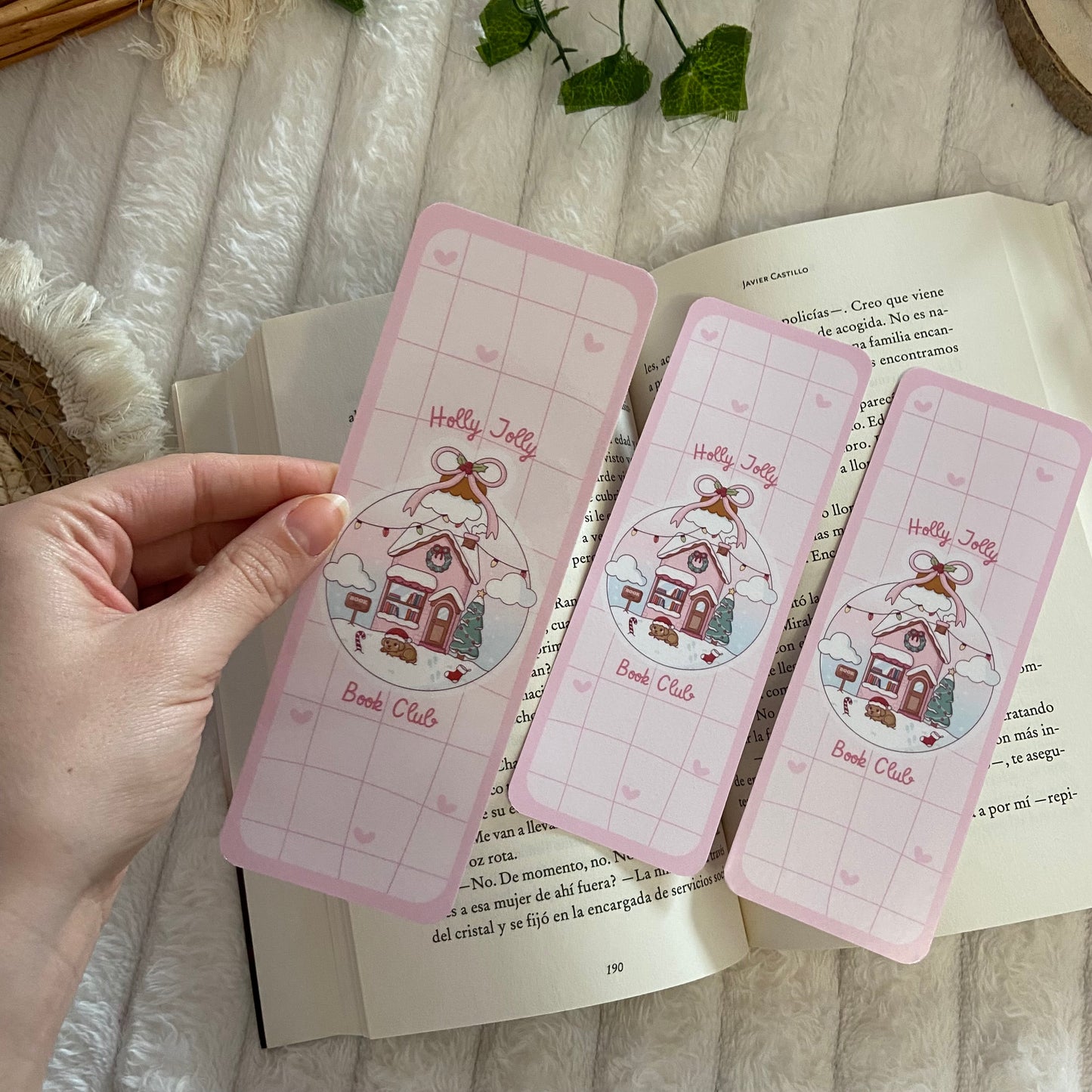 Marcapáginas Holly Jolly bookclub