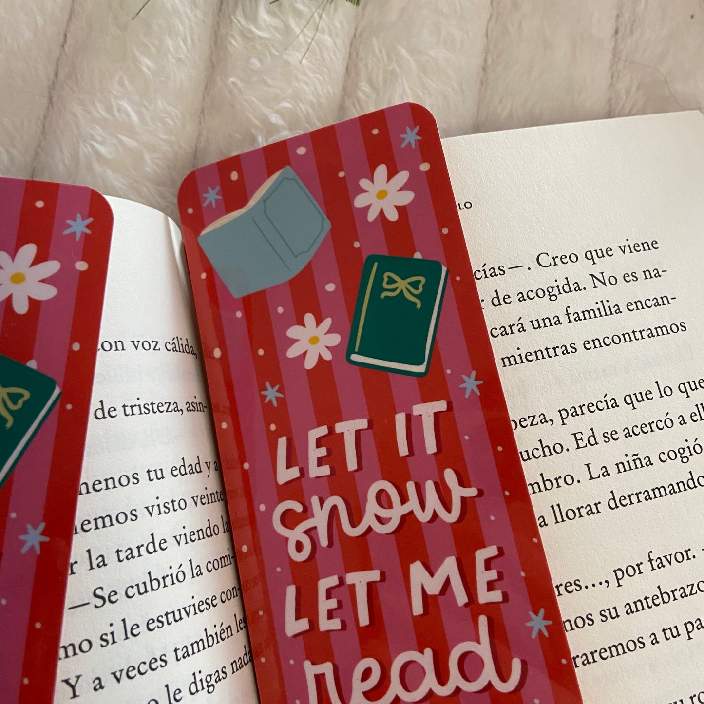 Marcapáginas Let it snow, let me read