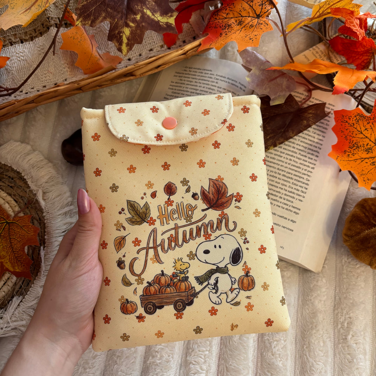 Funda kindle/kobo Hello autumn Snoopy impermeable