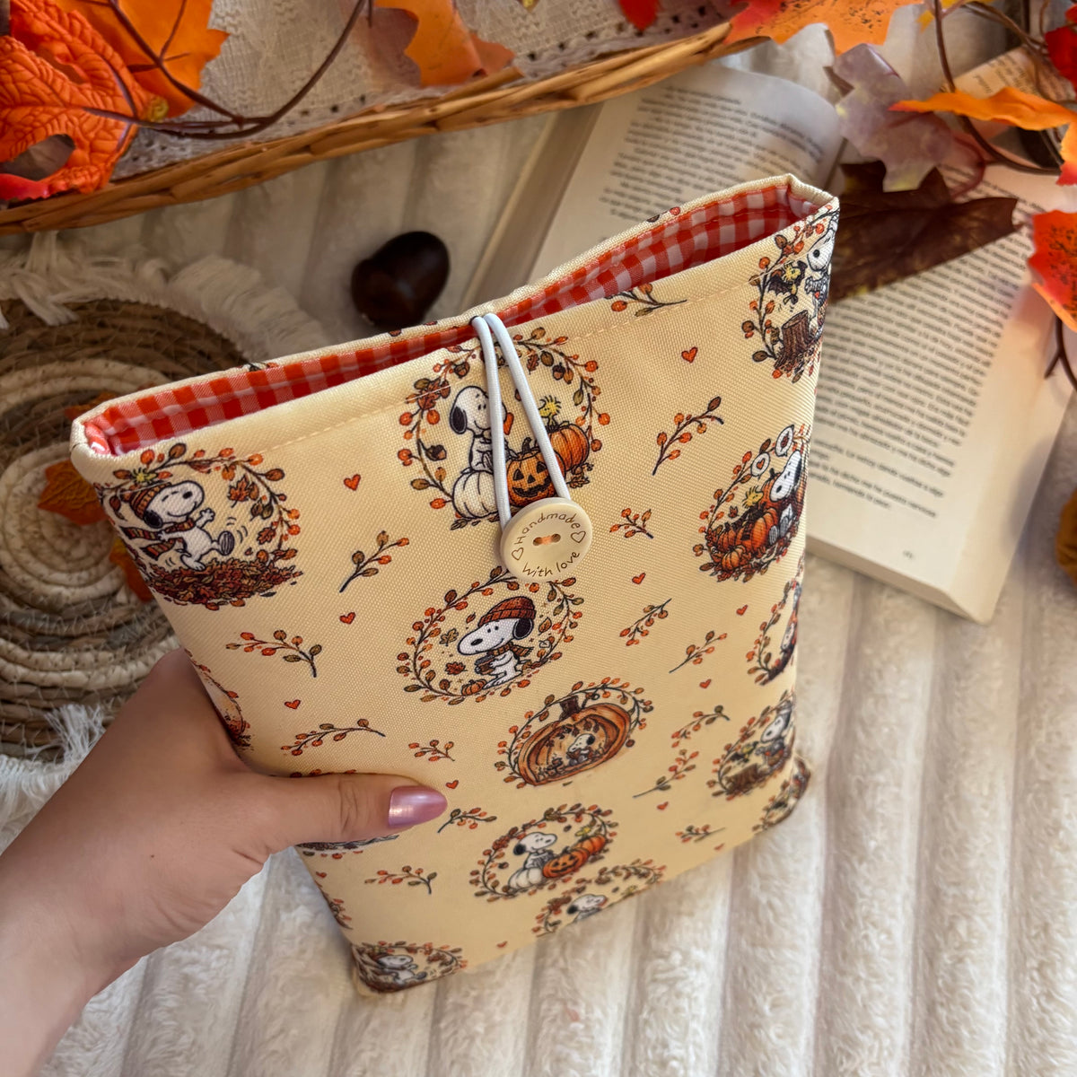 Funda literaria Hello autumn Snoopy impermeable