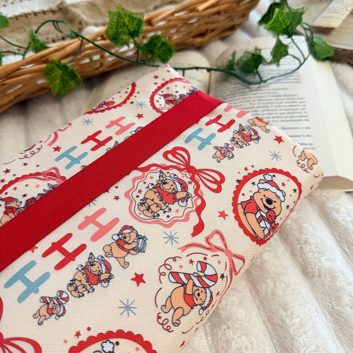 Funda ajustable Winnie navideño impermeable