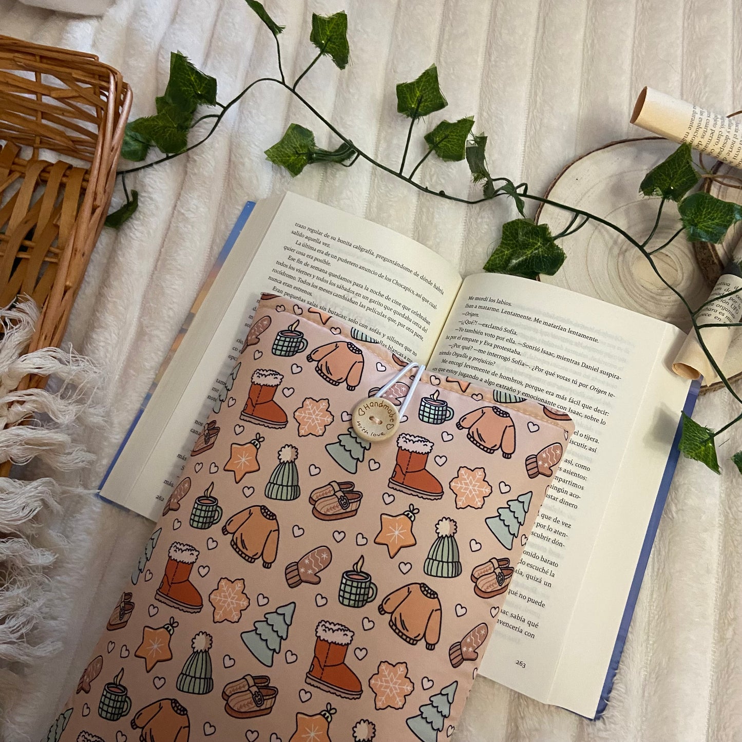 Funda literaria cozy winter