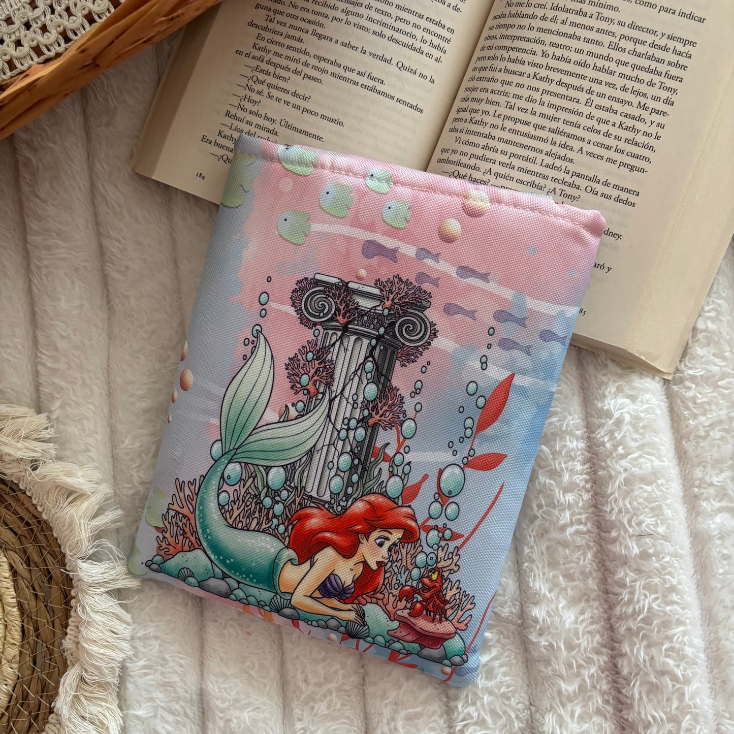 Funda kindle/kobo libra colour La sirenita under the sea impermeable