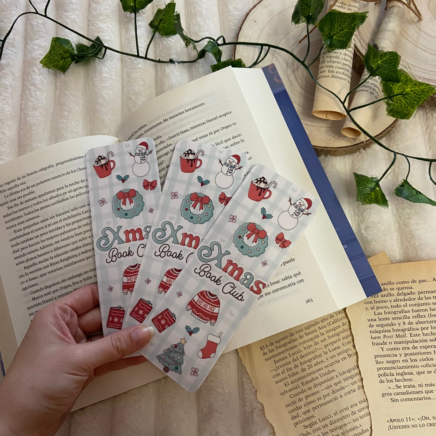 Marcapáginas Xmas bookclub