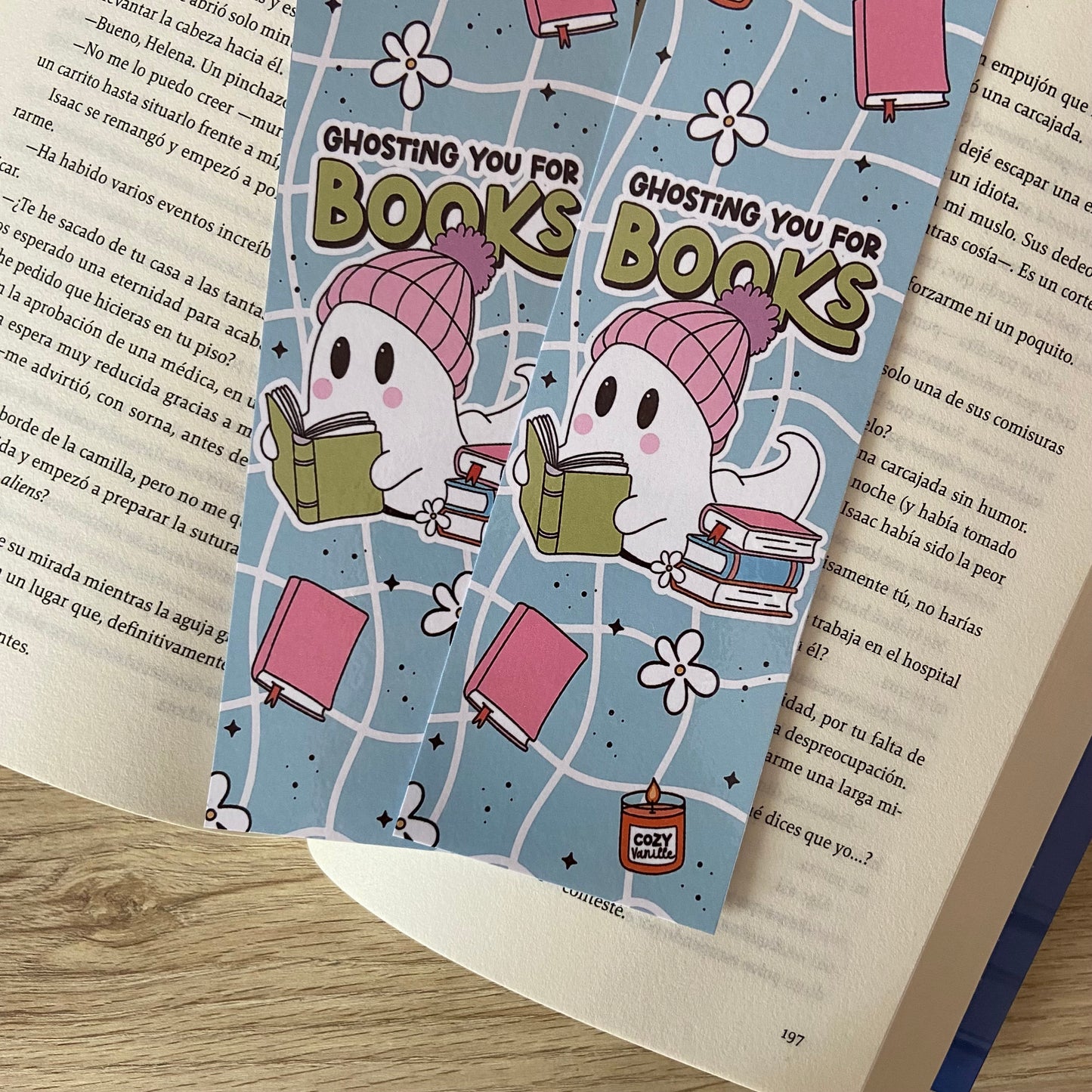 Marcapáginas ghosting you for books