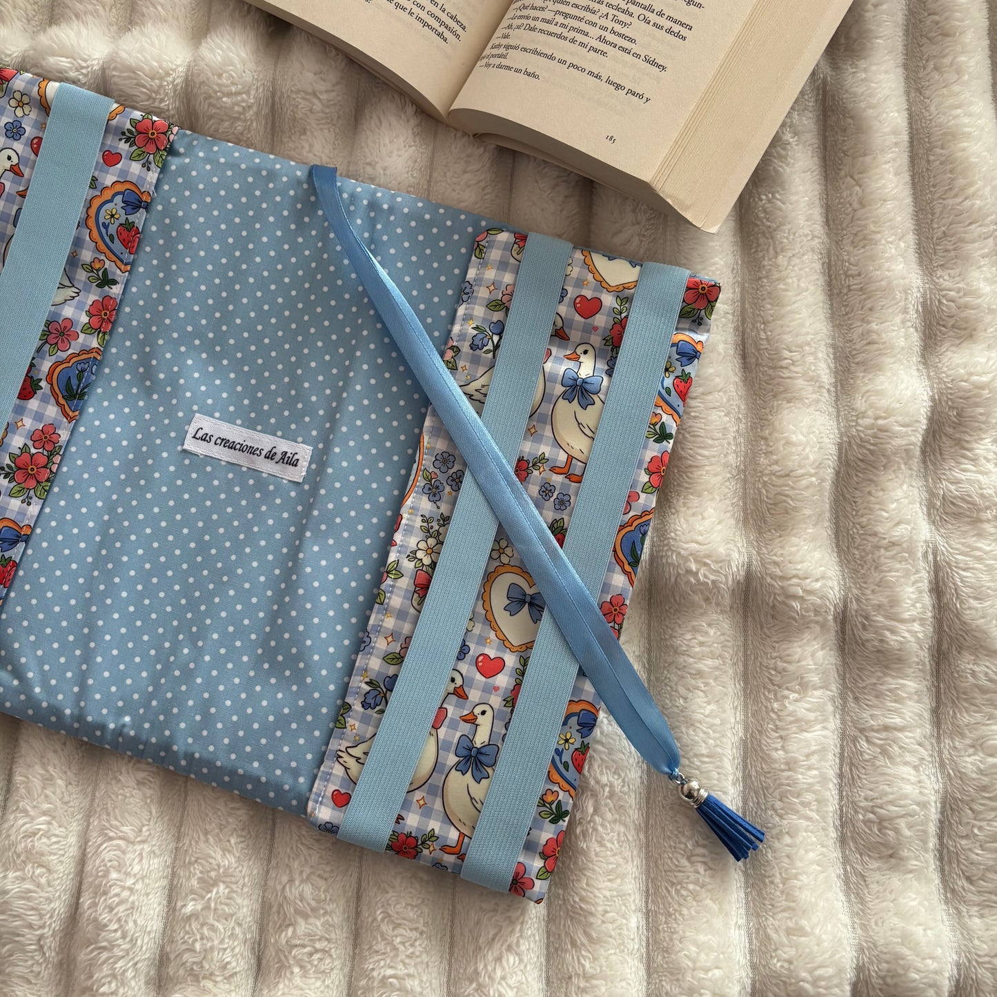 Funda ajustable primavera vichy