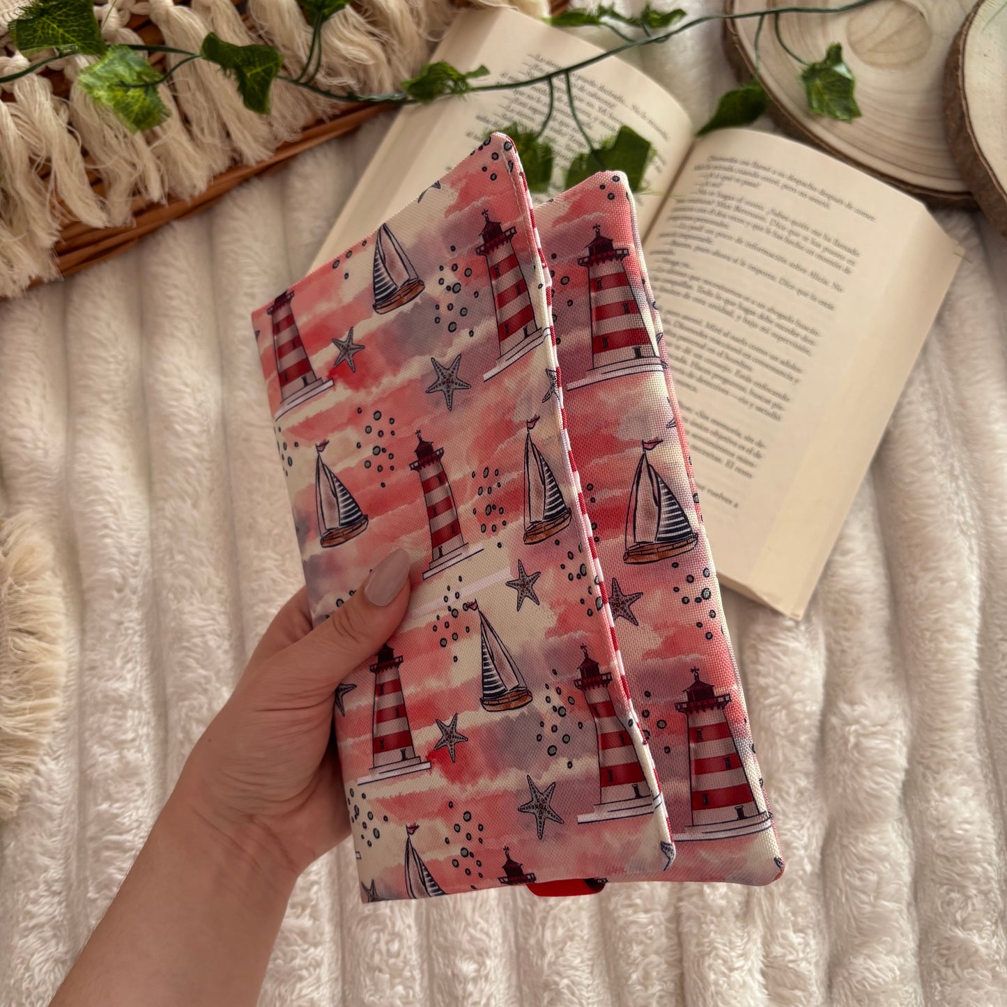 Funda de solapas para ebook faros impermeable