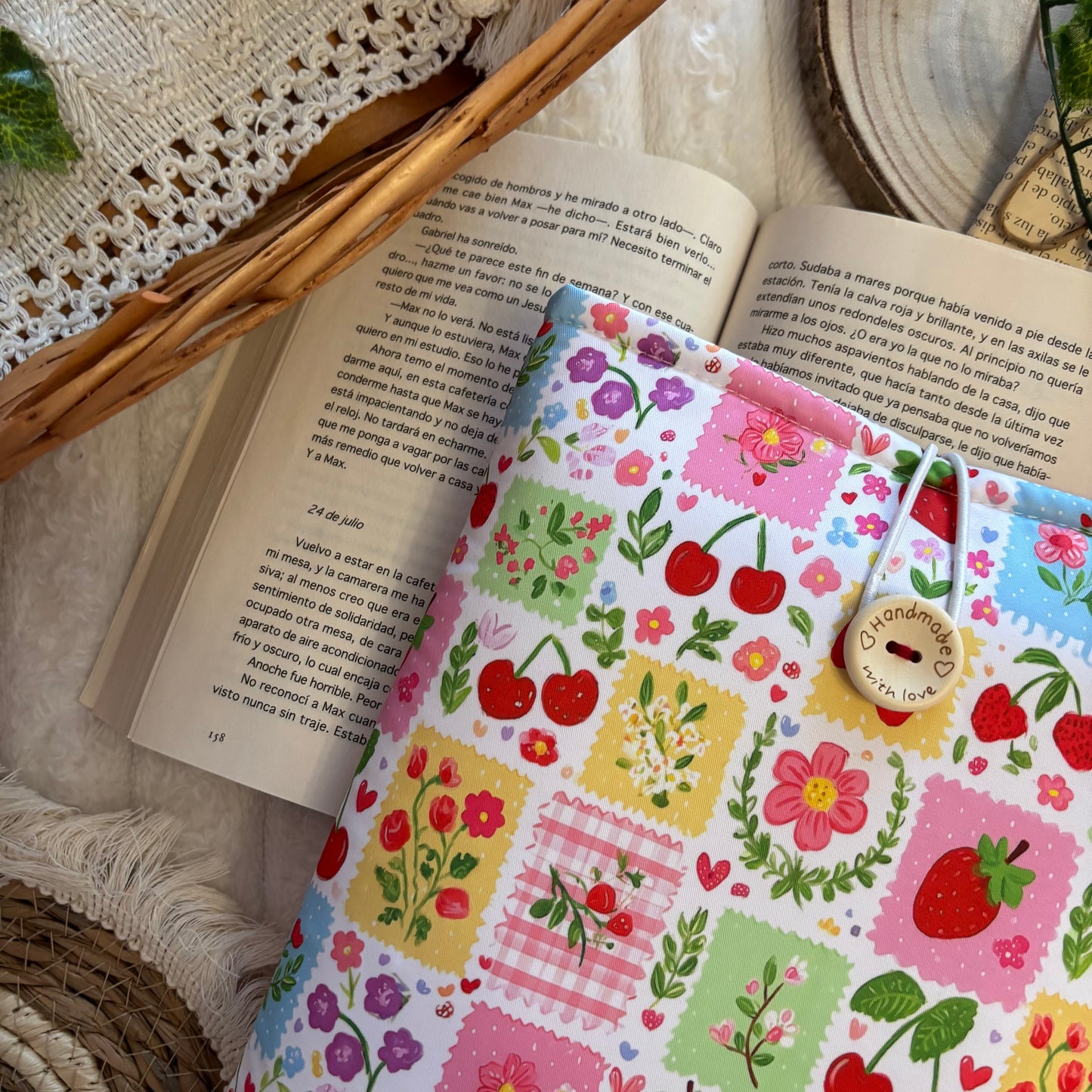 Funda literaria mix primaveral