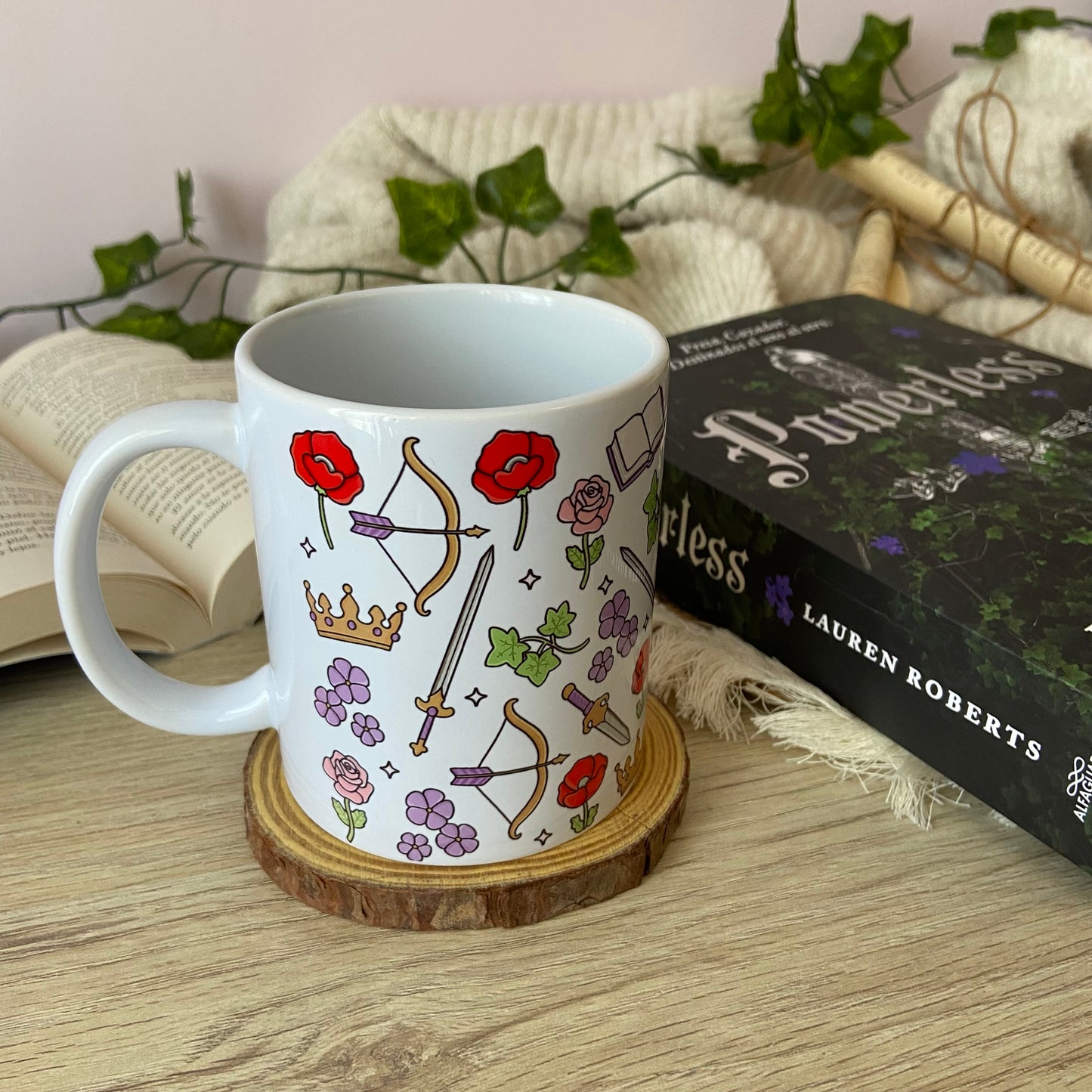 Pack funda powerless + marcapáginas + taza