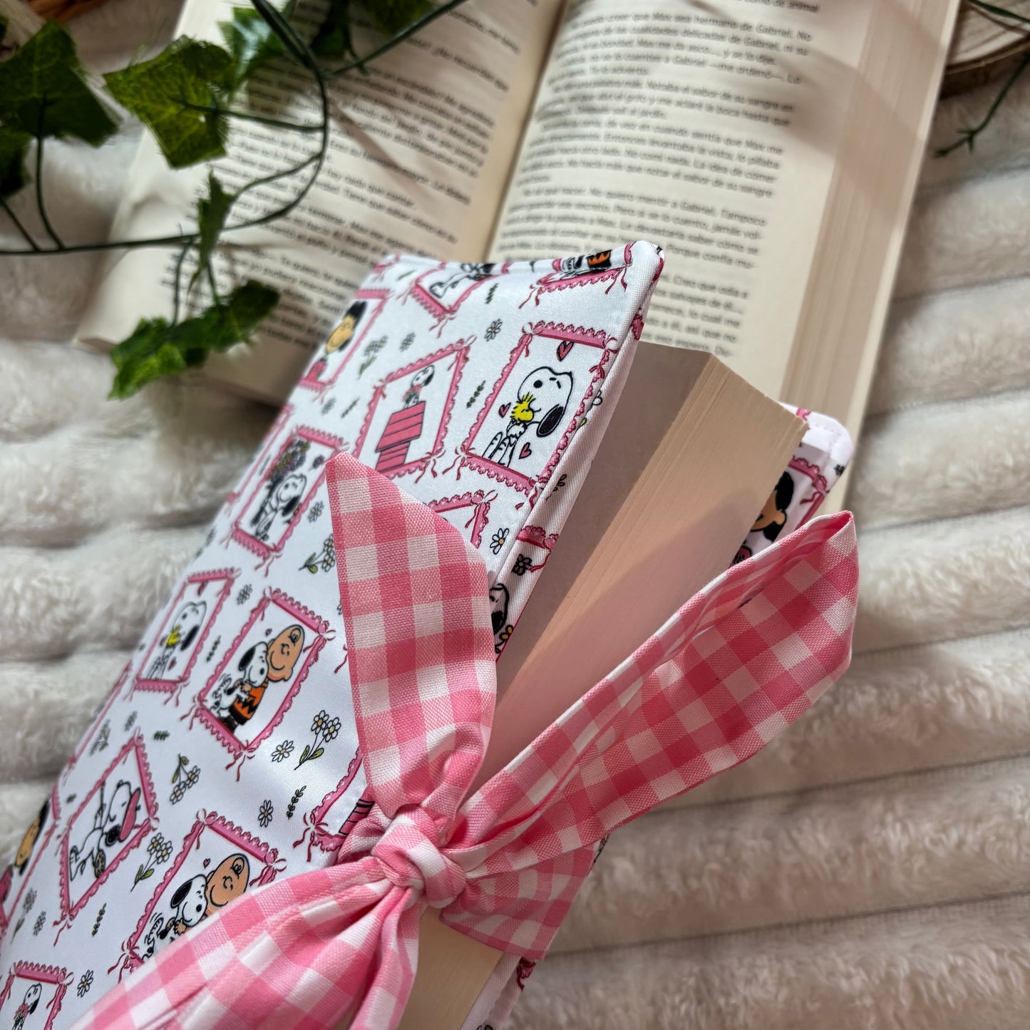 Funda de solapas cuadros de Snoopy