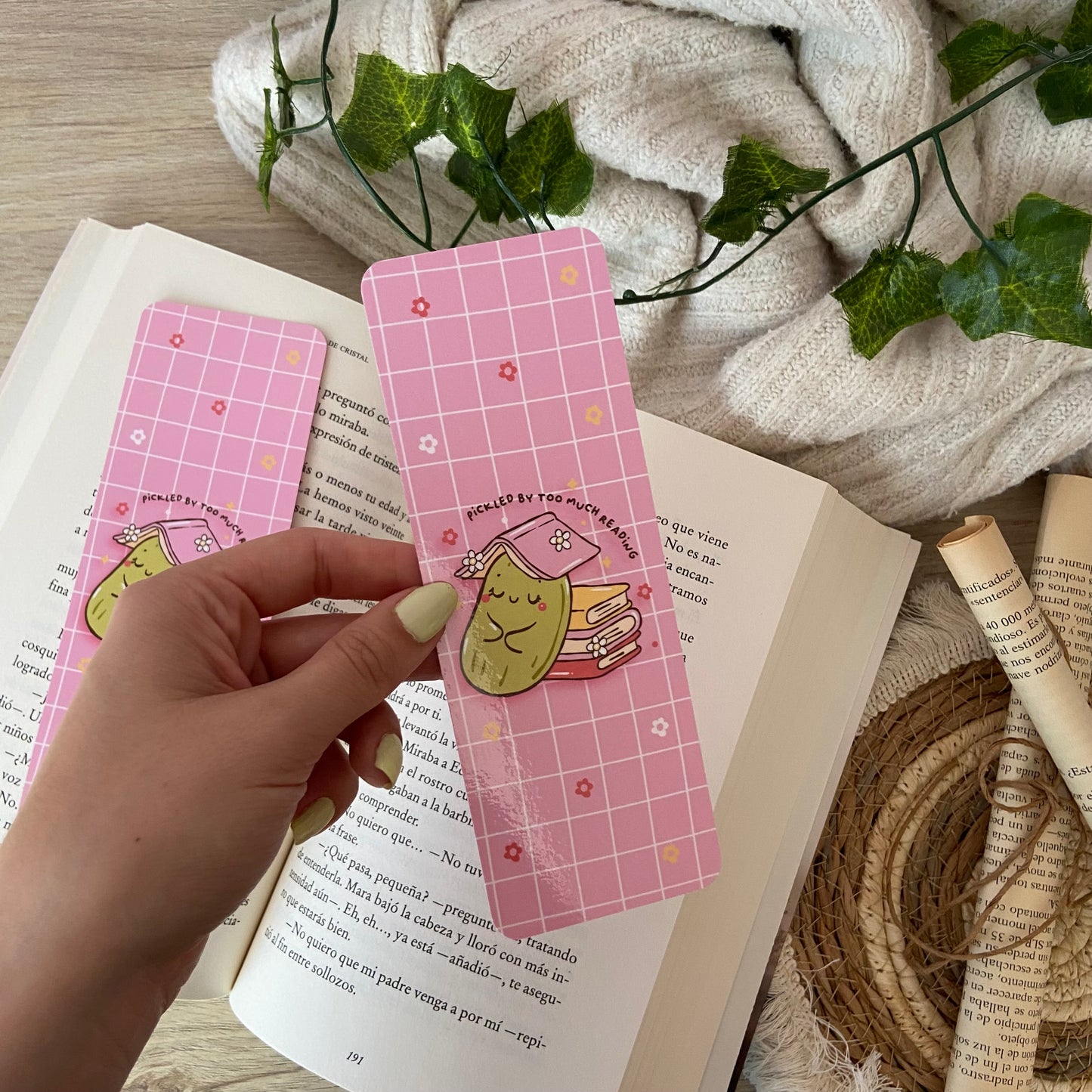 Marcapáginas Pickled by too much reading