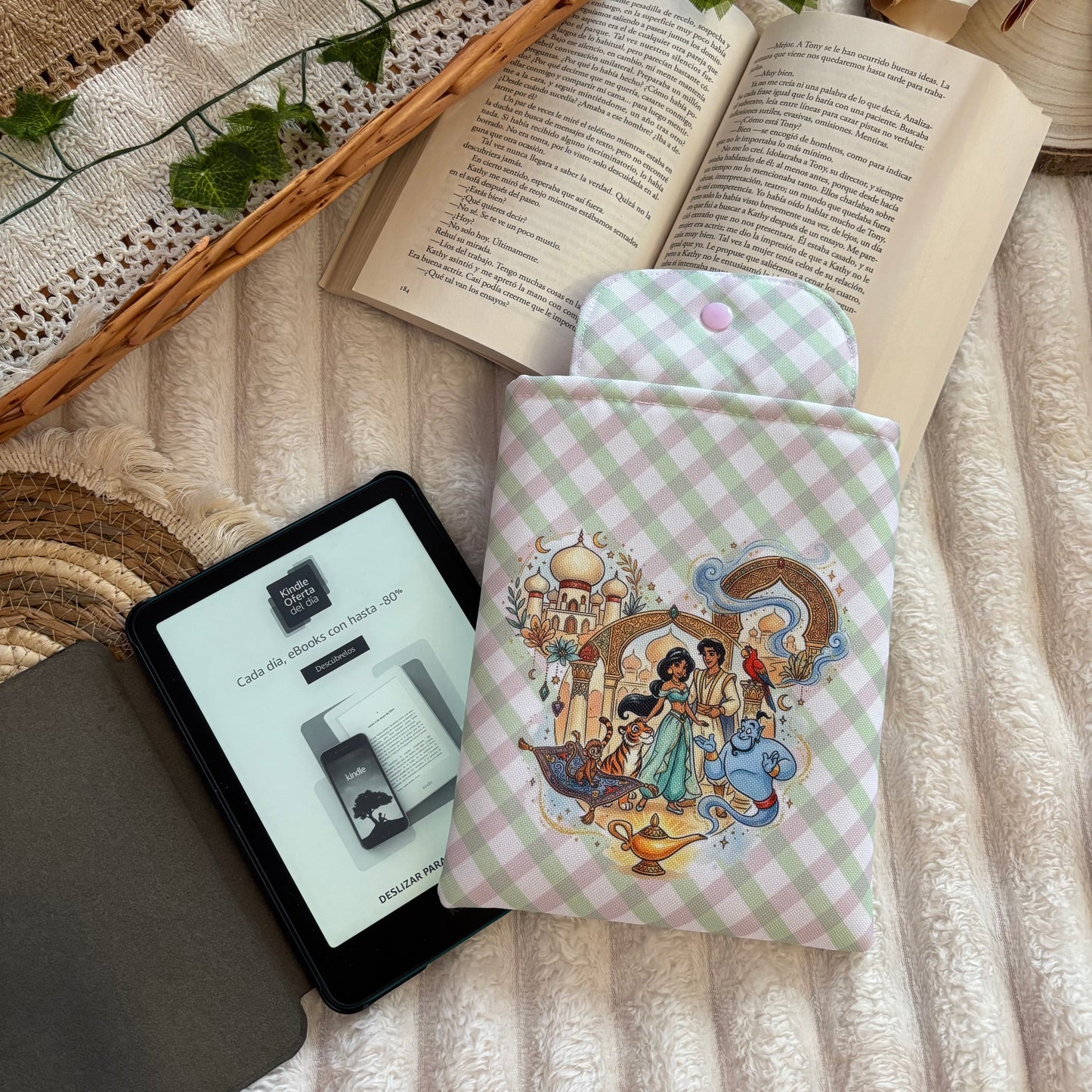 Funda kindle/kobo princesa Jasmín impermeable