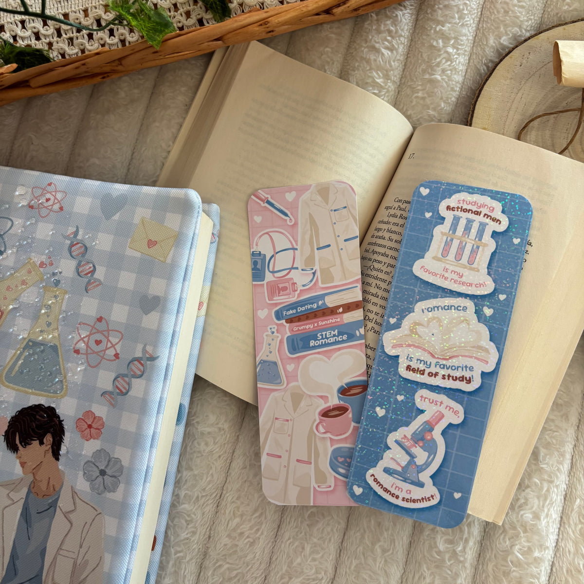 Pack 2 marcapáginas inspirados en La hipótesis del amor holográficos