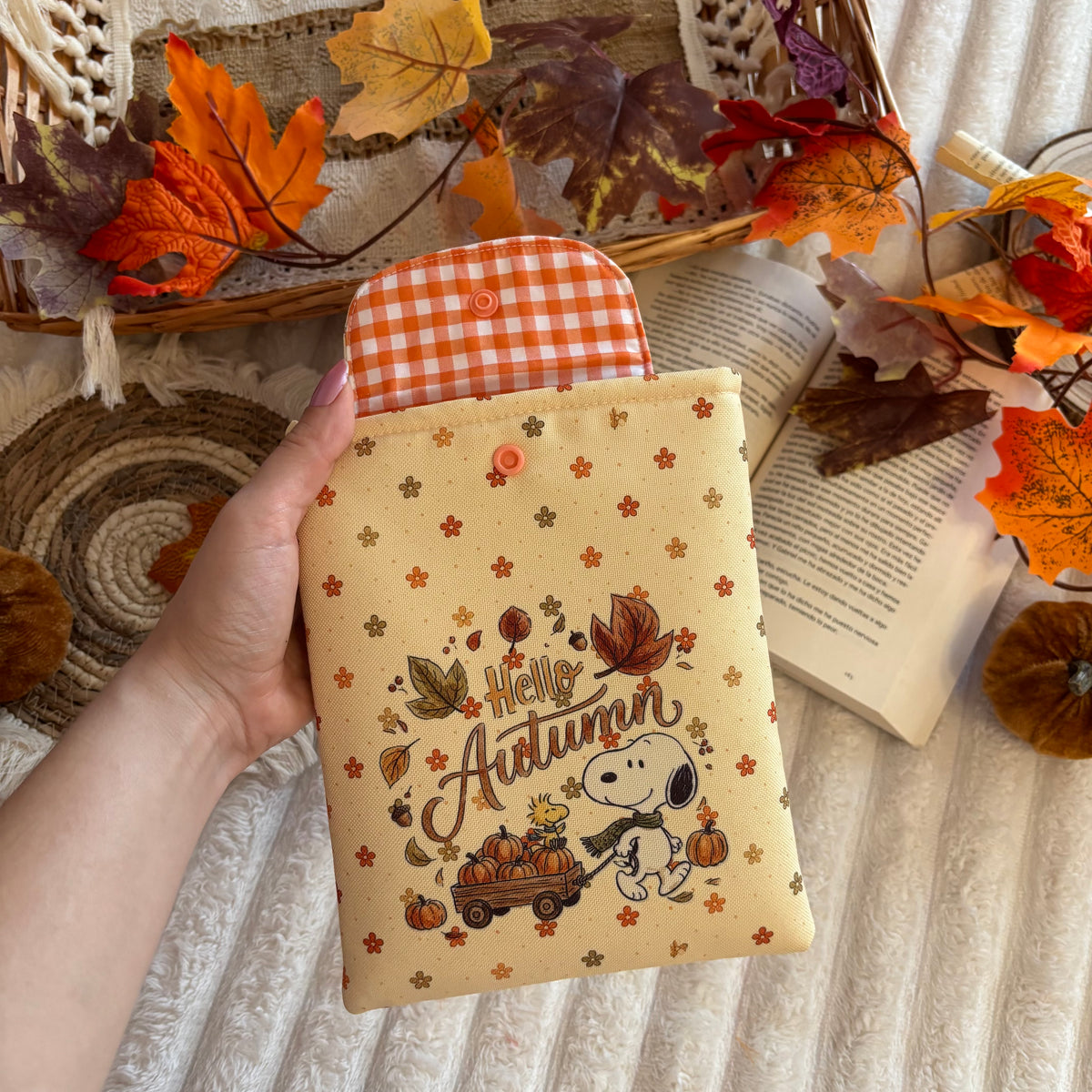 Funda kindle/kobo Hello autumn Snoopy impermeable